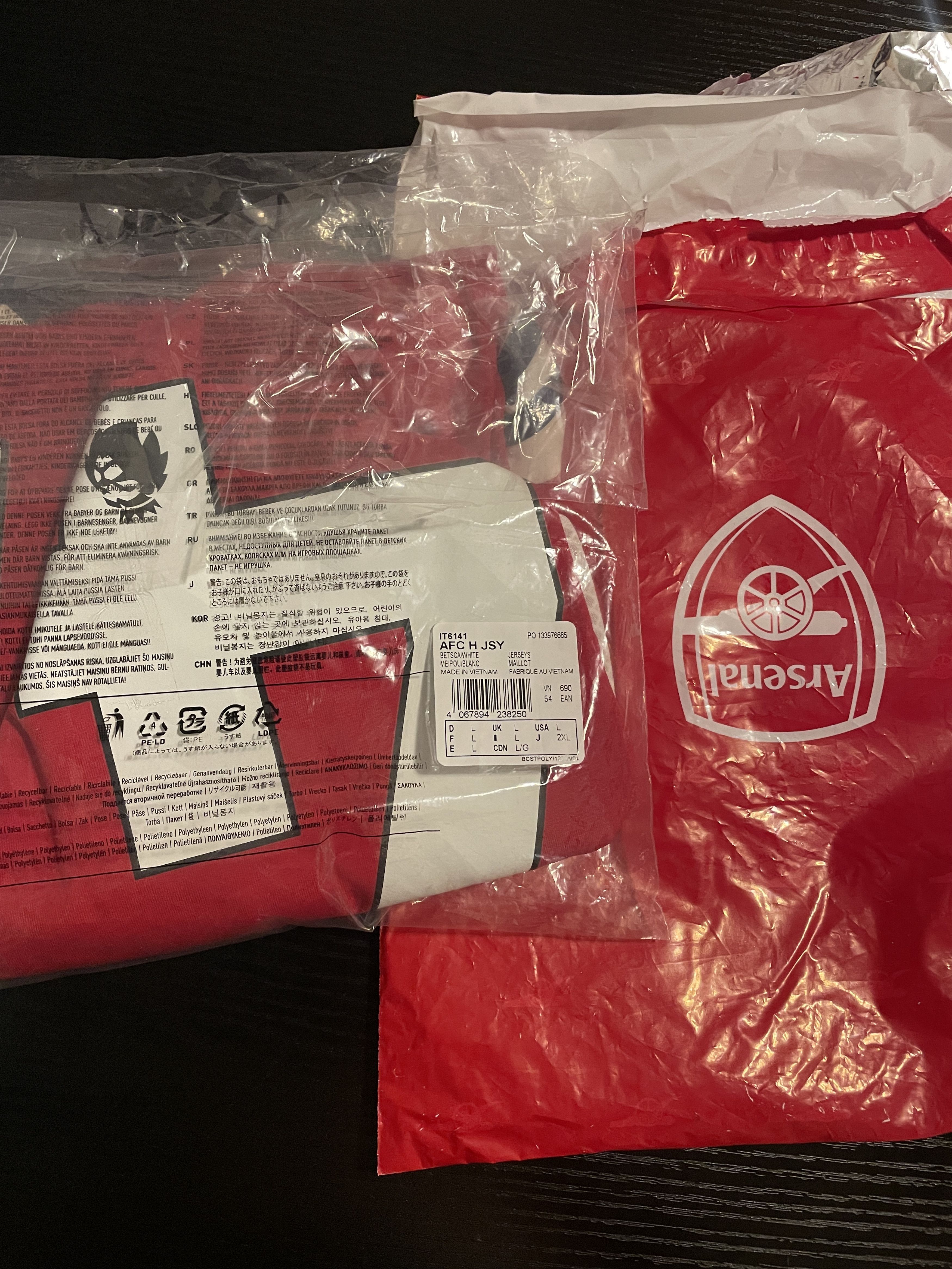 Other (Brand new)Arsenal Declan Rice home jersey w champions leagu Size US L / EU 52-54 / 3 - 7 Thumbnail