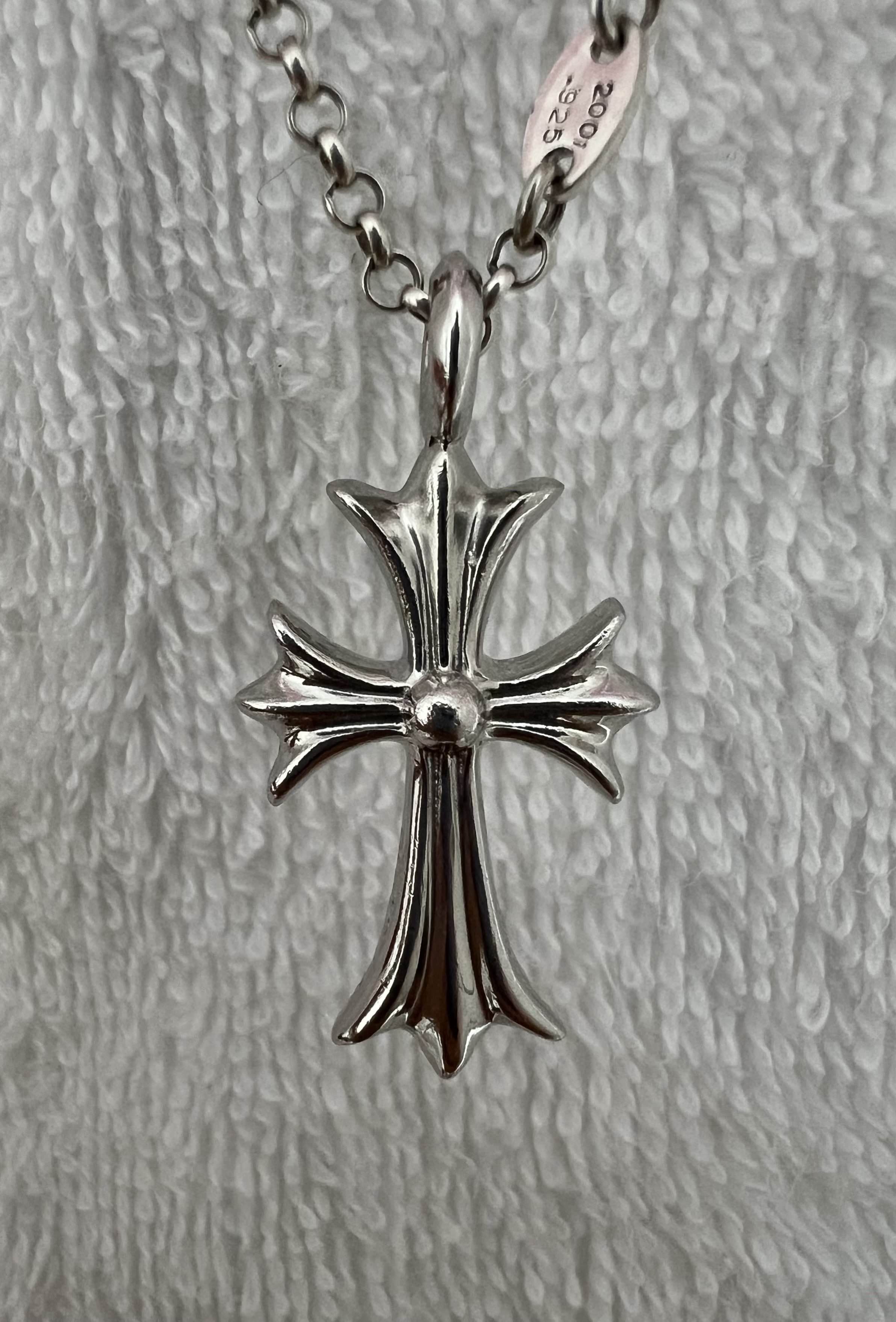 Chrome Hearts Chrome Hearts Sapphire Tiny Cross Pendant (18k White Gold) Size ONE SIZE - 2 Thumbnail