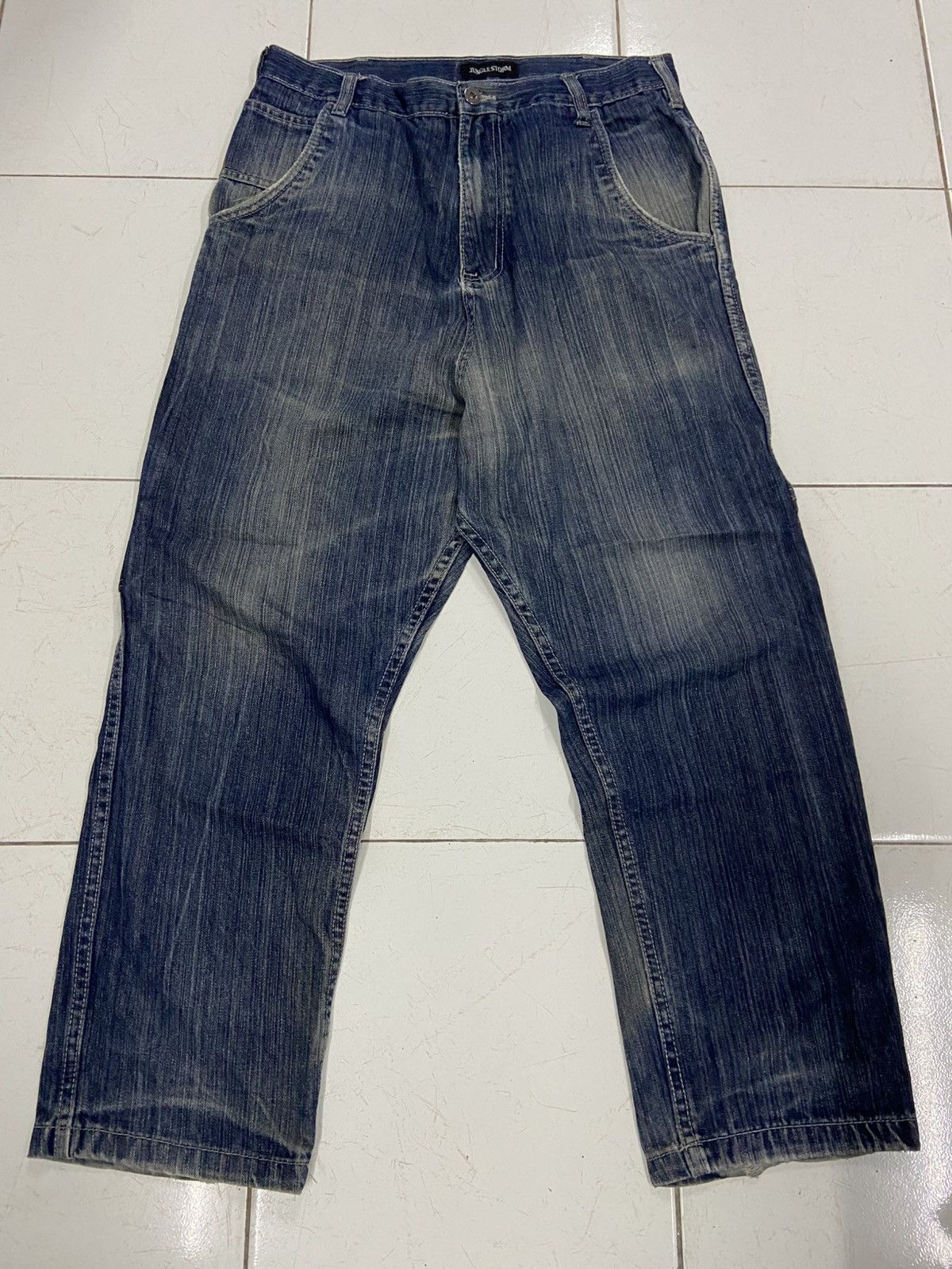 Japanese Brand JUNGLE STORM DROP CROTH CARPENTER DENIM JEANS Size US 30 / EU 46 - 2 Thumbnail