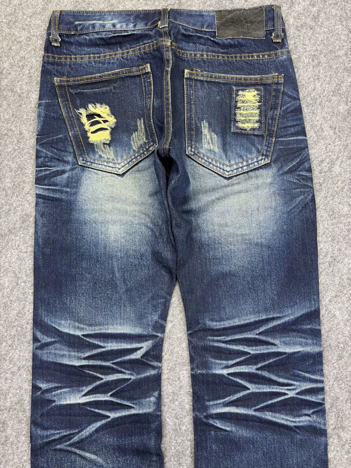 Designer Insane🔥DIVINER Slash Fades Patchwork Distressed Denim F720 Size US 30 / EU 46 - 16 Thumbnail