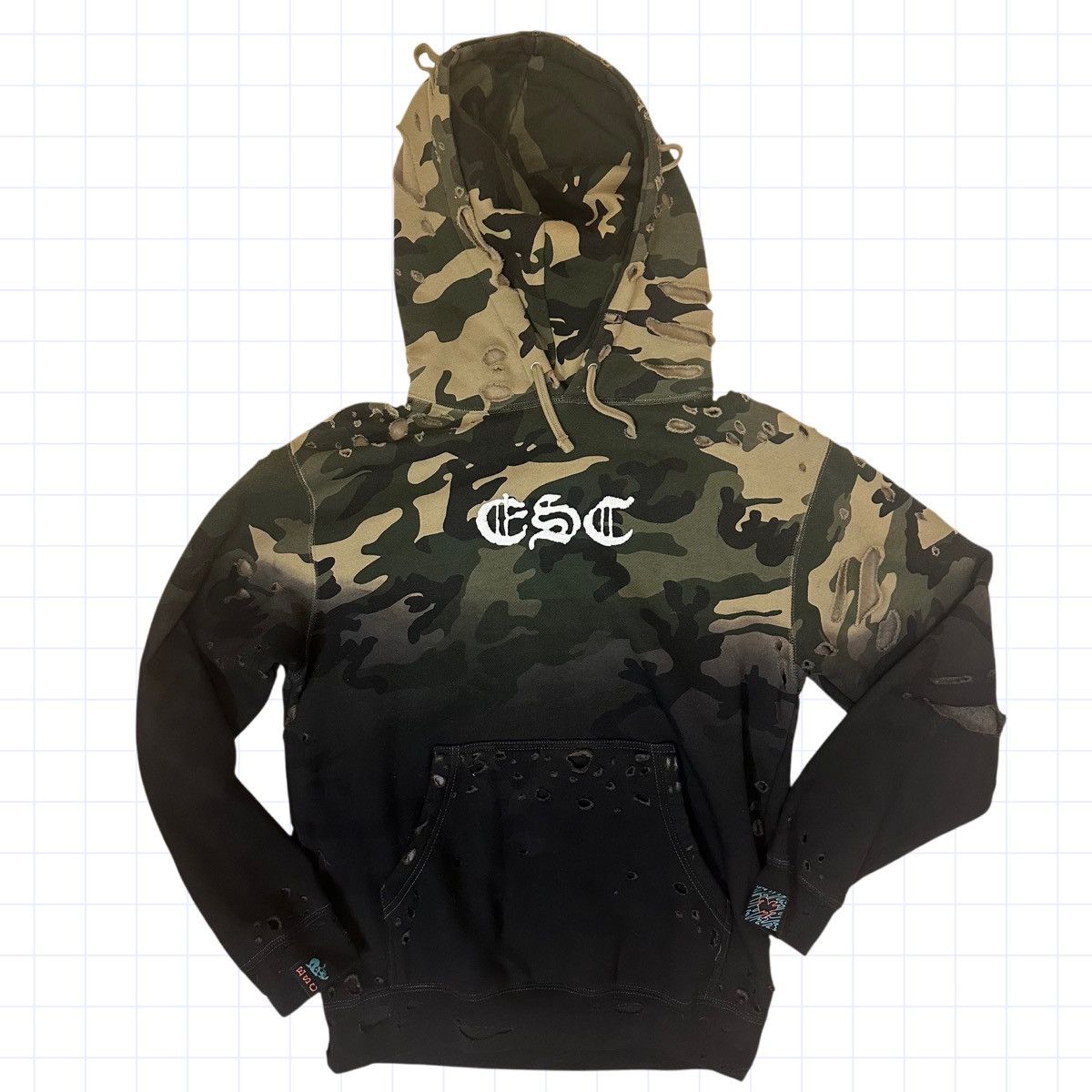 Other ESC Empty Space Custom Distressed Hoodie Small Dip Dye Camo Size US S / EU 44-46 / 1 - 3 Thumbnail