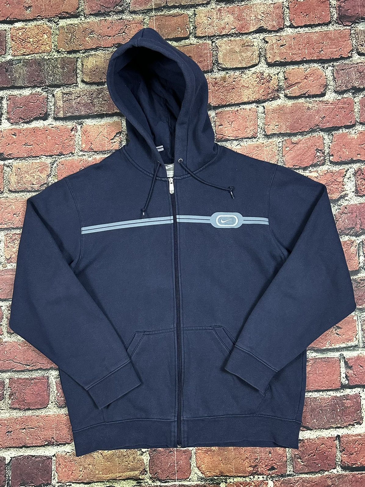 Nike Vintage Nike Y2K Blue Two Tone Full Zip Hoodie Sweatshirt Size US L / EU 52-54 / 3 - 1 Thumbnail