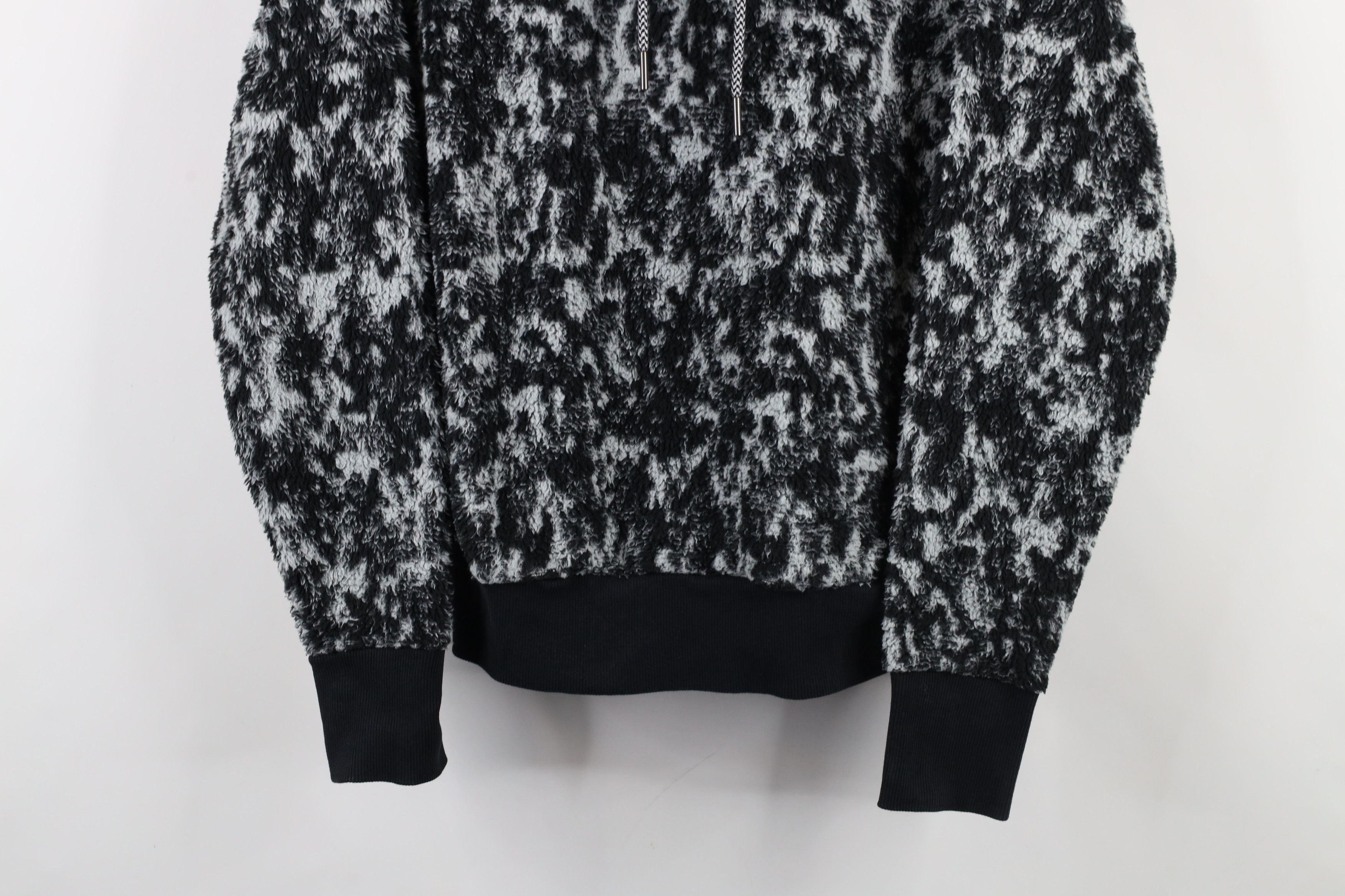 Athleta × Vintage Athleta Sherpa Deep Pile Fleece Jacquard Hoodie Sweatshirt Size XS / US 0-2 / IT 36-38 - 3 Thumbnail