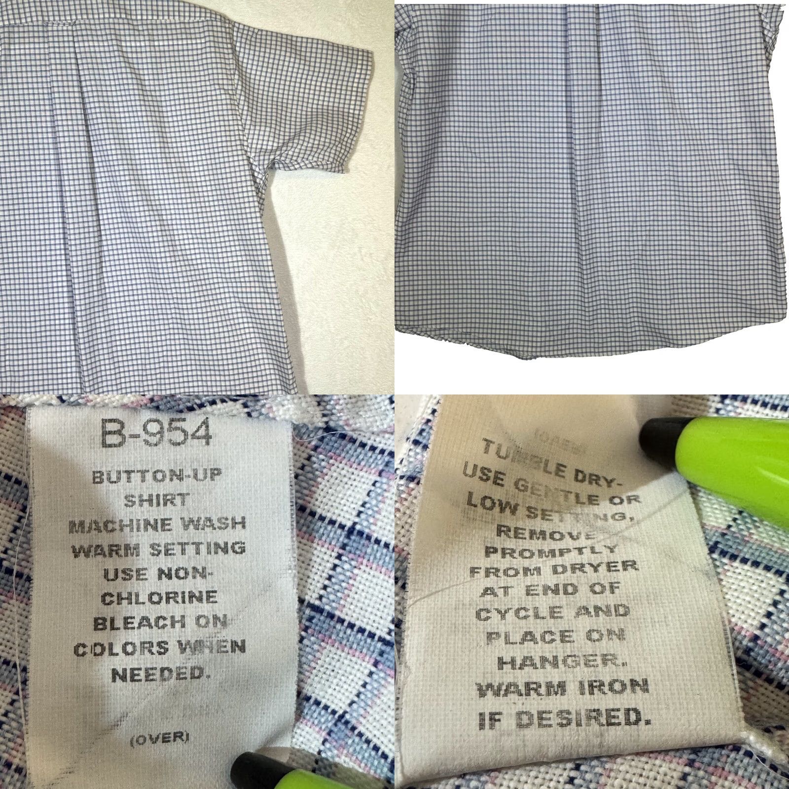 Vintage 59th Street Brownstone Shirt Blue Check Short Sleeve Button-Down M856 Mens Regular 18 XS? Size US XXL / EU 58 / 5 - 9 Thumbnail