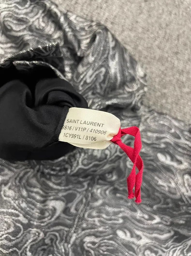 Saint Laurent Paris Saint Laurent Paris Water Ripple Silver Thread Silk Suit Size US S / EU 44-46 / 1 - 5 Thumbnail