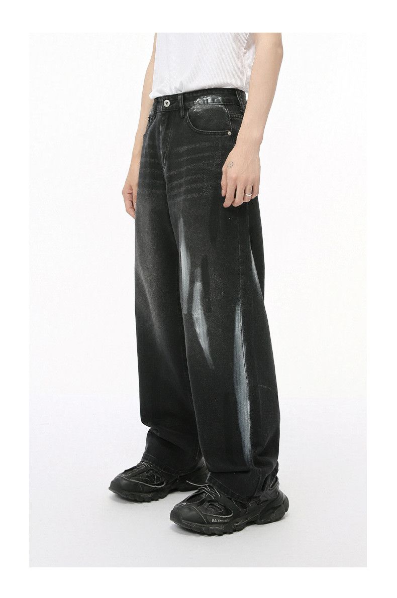 Japanese Brand × Jean Japanese retro graffiti washed loose jeans Size US 32 / EU 48 - 6 Thumbnail