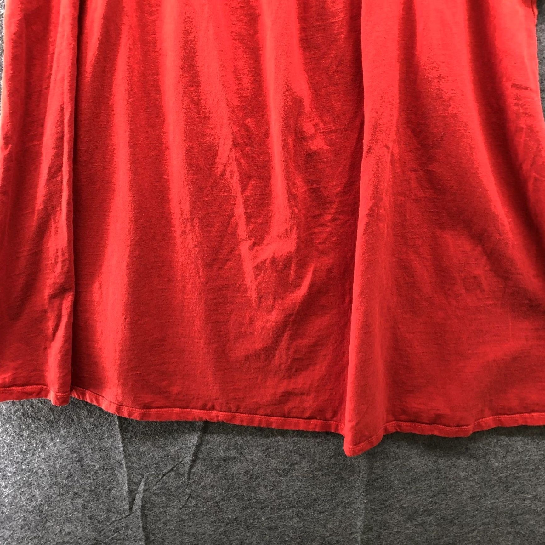 Asos ASOS Square Neck Mini Dress Size 14 Red Ruffle Short Sleeve Swing Cotton Size 36" / US 14 / IT 50 - 4 Thumbnail