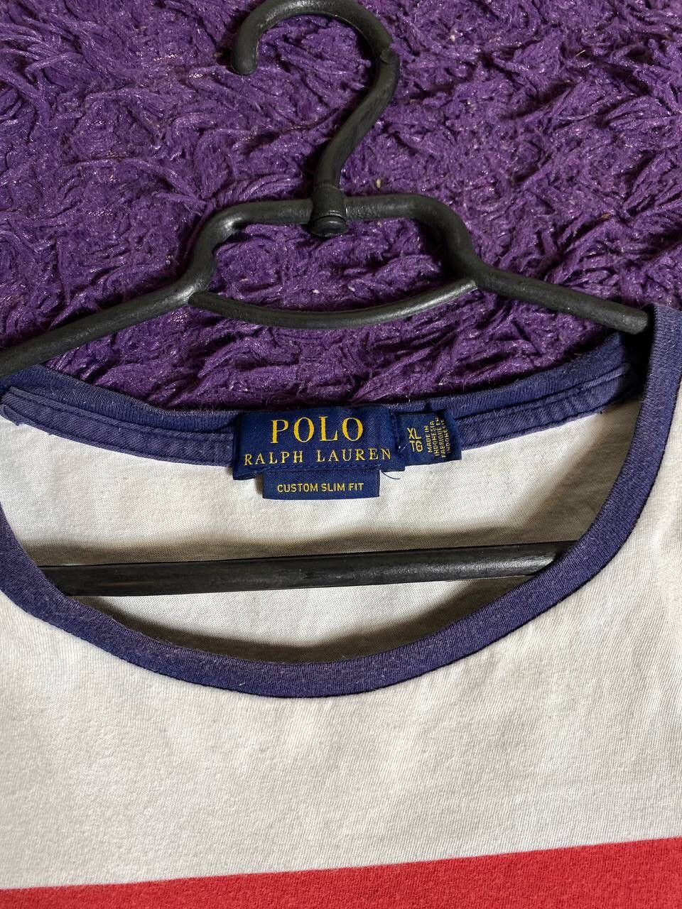 Polo Ralph Lauren × Vintage Polo Ralph Lauren Custom Slim Fit Tee Striped Y2K Size US XL / EU 56 / 4 - 10 Thumbnail