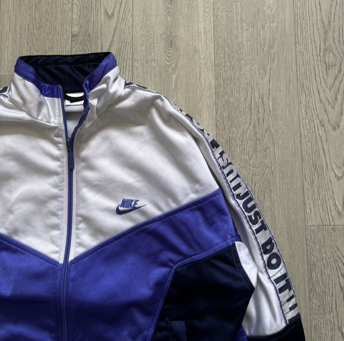 Nike × Vintage Vintage Nike Track Jacket Zip Up Size US M / EU 48-50 / 2 - 2 Thumbnail