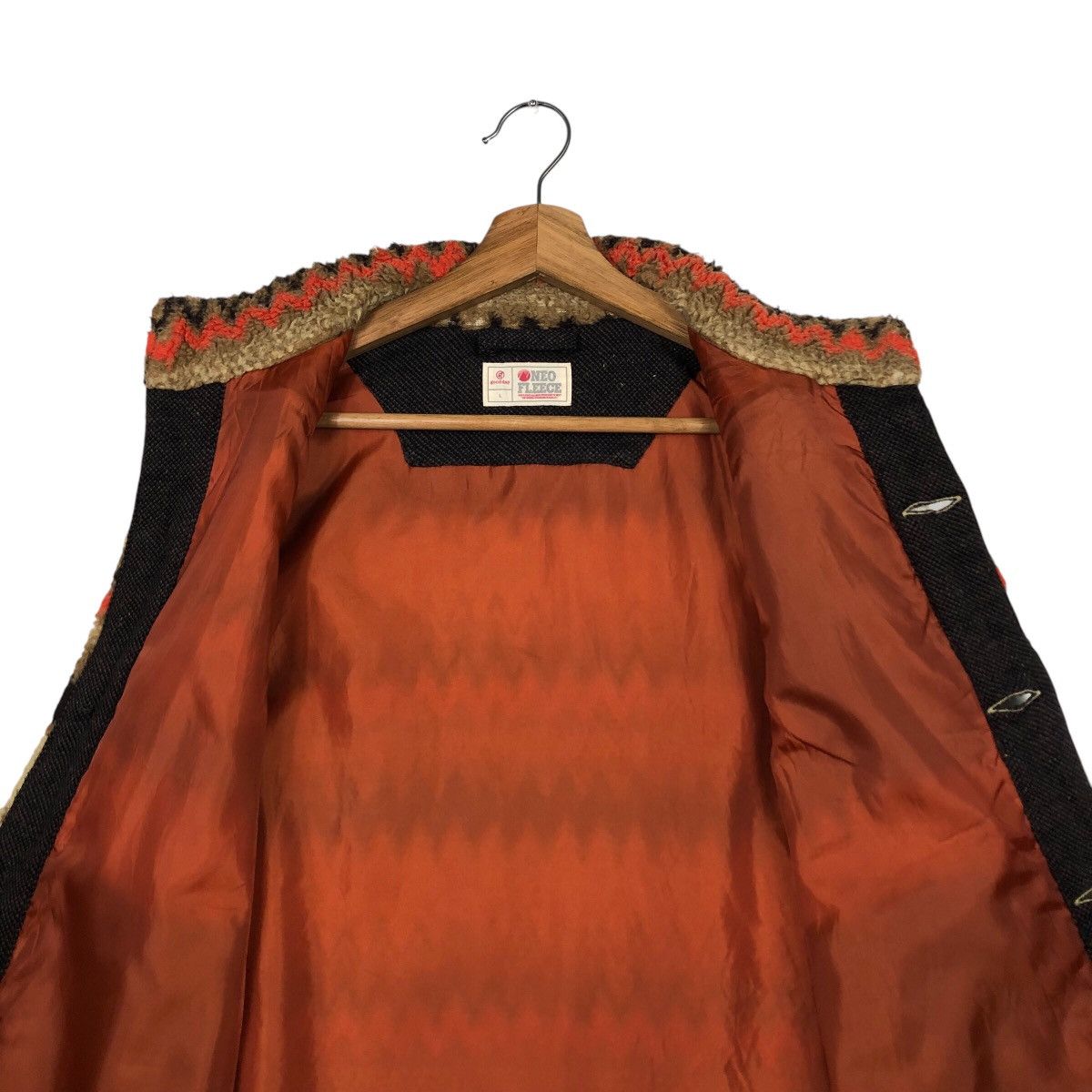 Japanese Brand 📌Vintage Vest Navajo Native Design Neo Fleece Issey Miyake Size US L / EU 52-54 / 3 - 15 Thumbnail