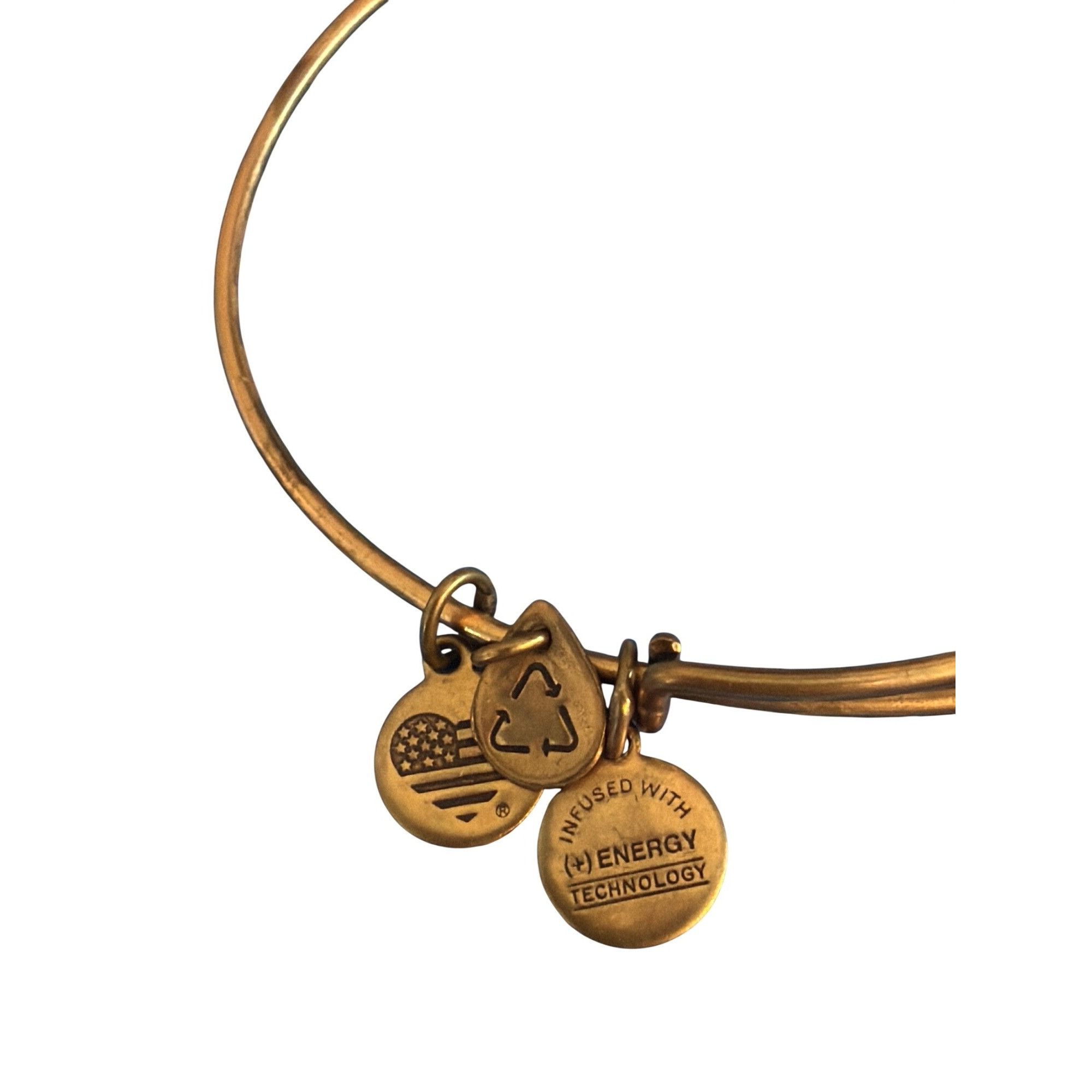 Other Four Leaf Clover Charm Bracelet Alex And Ani Gold Tone Slide Size ONE SIZE - 3 Thumbnail