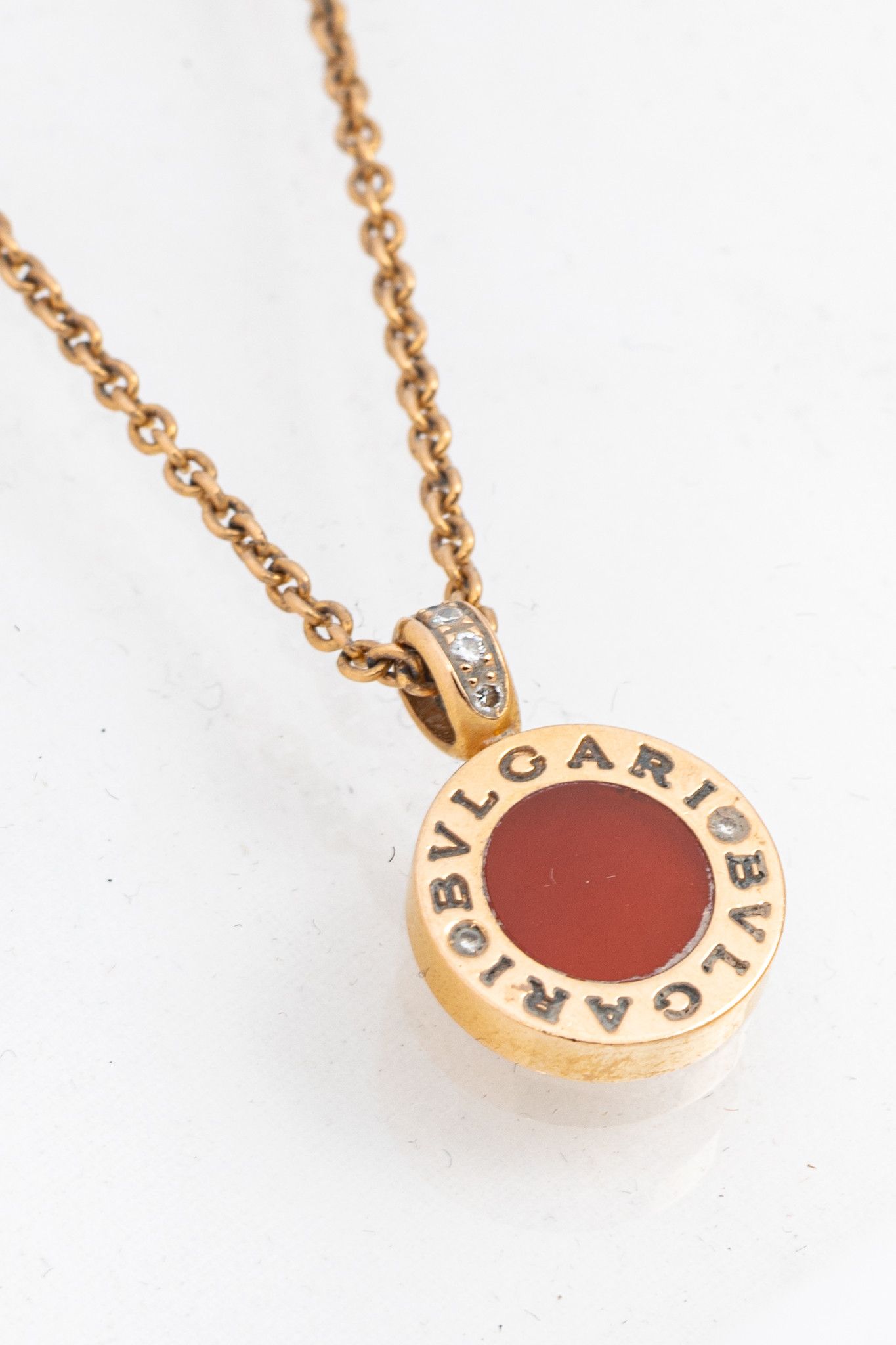 Bvlgari Bvlgari "Bvlgari Bvlgari" 18k Gold Pendant Chain Necklace Size ONE SIZE - 2 Thumbnail