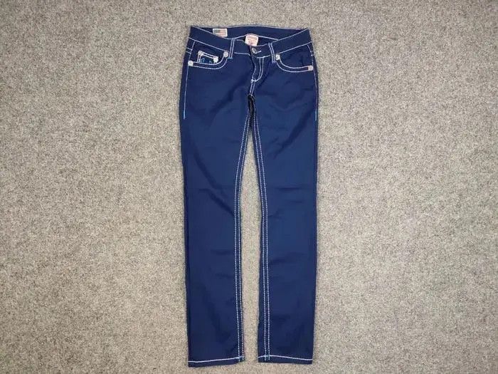 True Religion True Religion Geno Denim Slim Jeans Made in USA Y2K Style Size 28" / US 6 / IT 42 - 2 Thumbnail