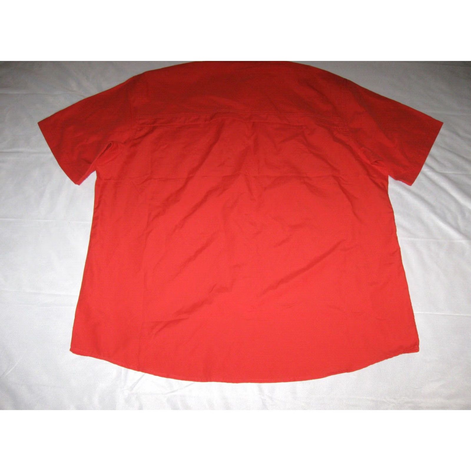 CO GH Bass & Co Shirt Button-Up Men's 2XL Sun Blocker Moisture Wicking UV Orange Cotton Polyester Casual Button Up Front Chest Pocket Size US XXL / EU 58 / 5 - 4 Thumbnail
