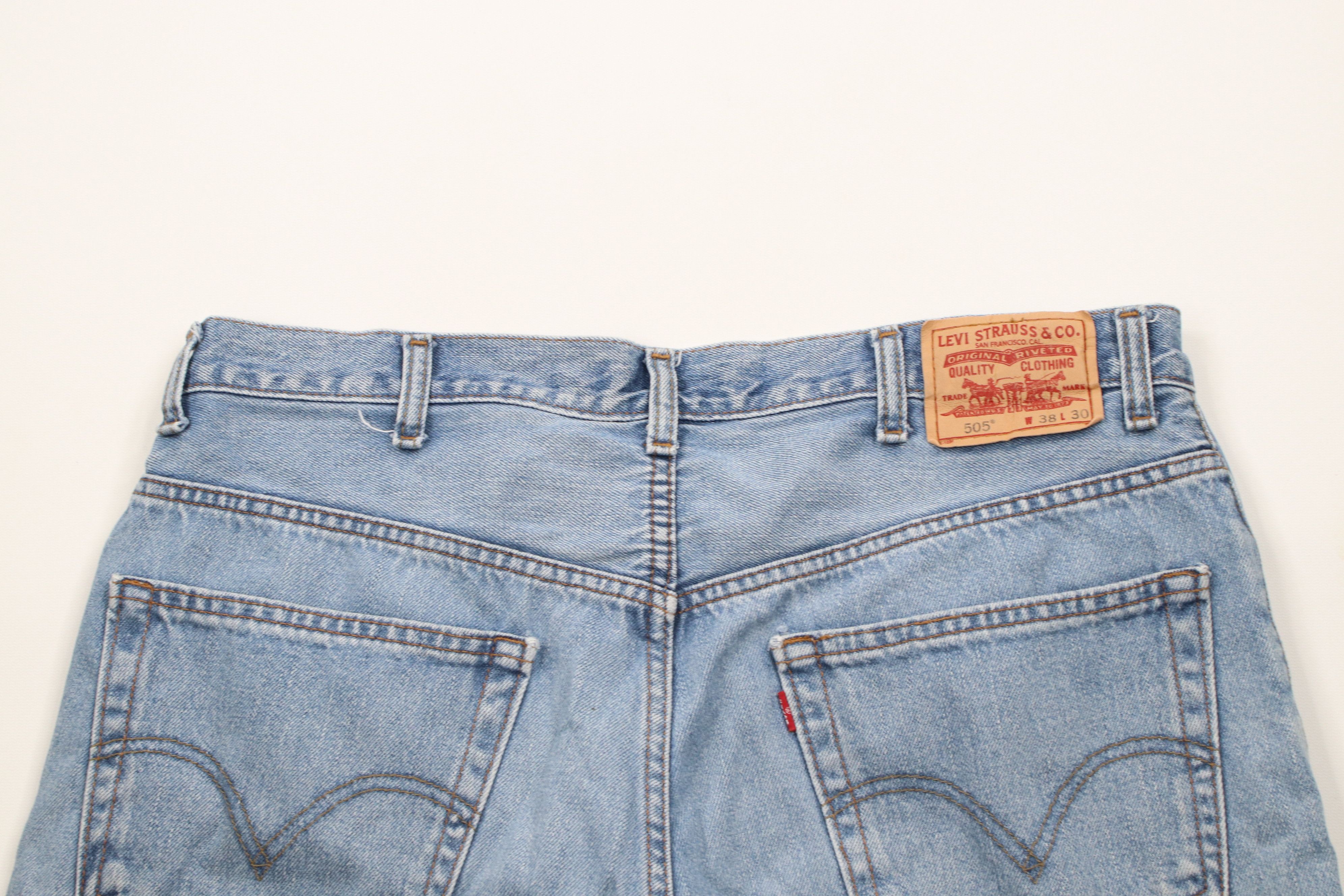 Levi's × Vintage Vintage Y2K Levis 505 Fit Cut Off Denim Jean Shorts Jorts Size US 38 / EU 54 - 10 Thumbnail