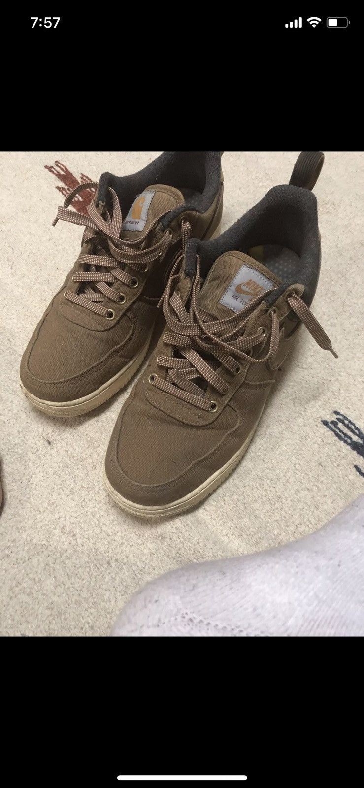 Carhartt × Nike × Vintage Vintage Nike AF1 x Carhartt air force 1 Size US 11 / EU 44 - 3 Thumbnail