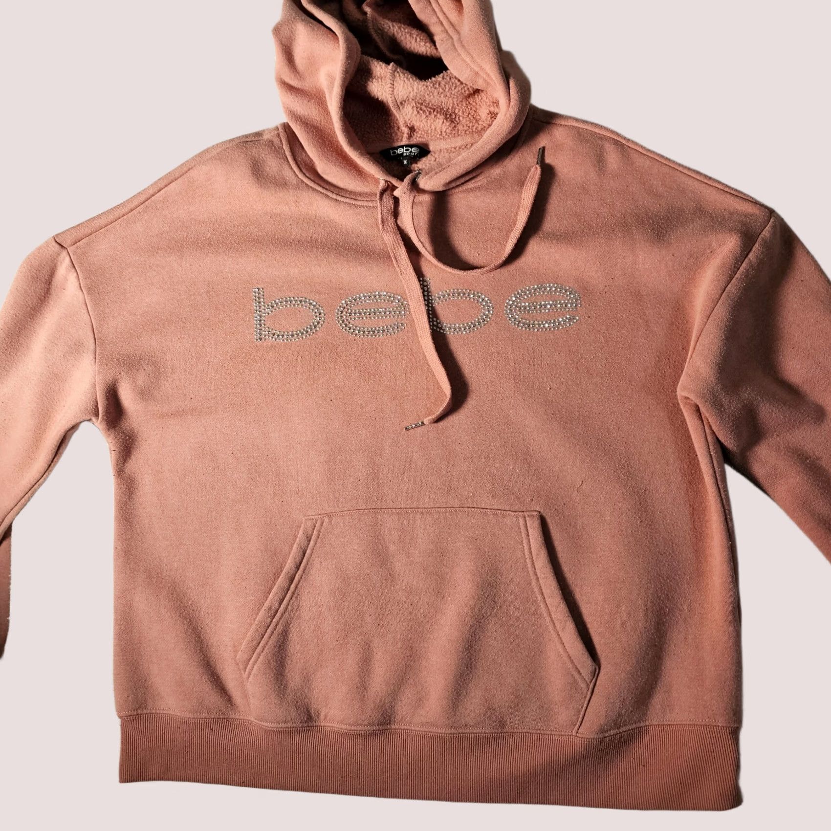 Bebe Bebe Sports Pink Pullover Hoodie 1X Women’s Junior Size Hoodie Adjustable Hood Pocket Center Spellout Long Sleeve Size XL / US 12-14 / IT 48-50 - 1 Thumbnail