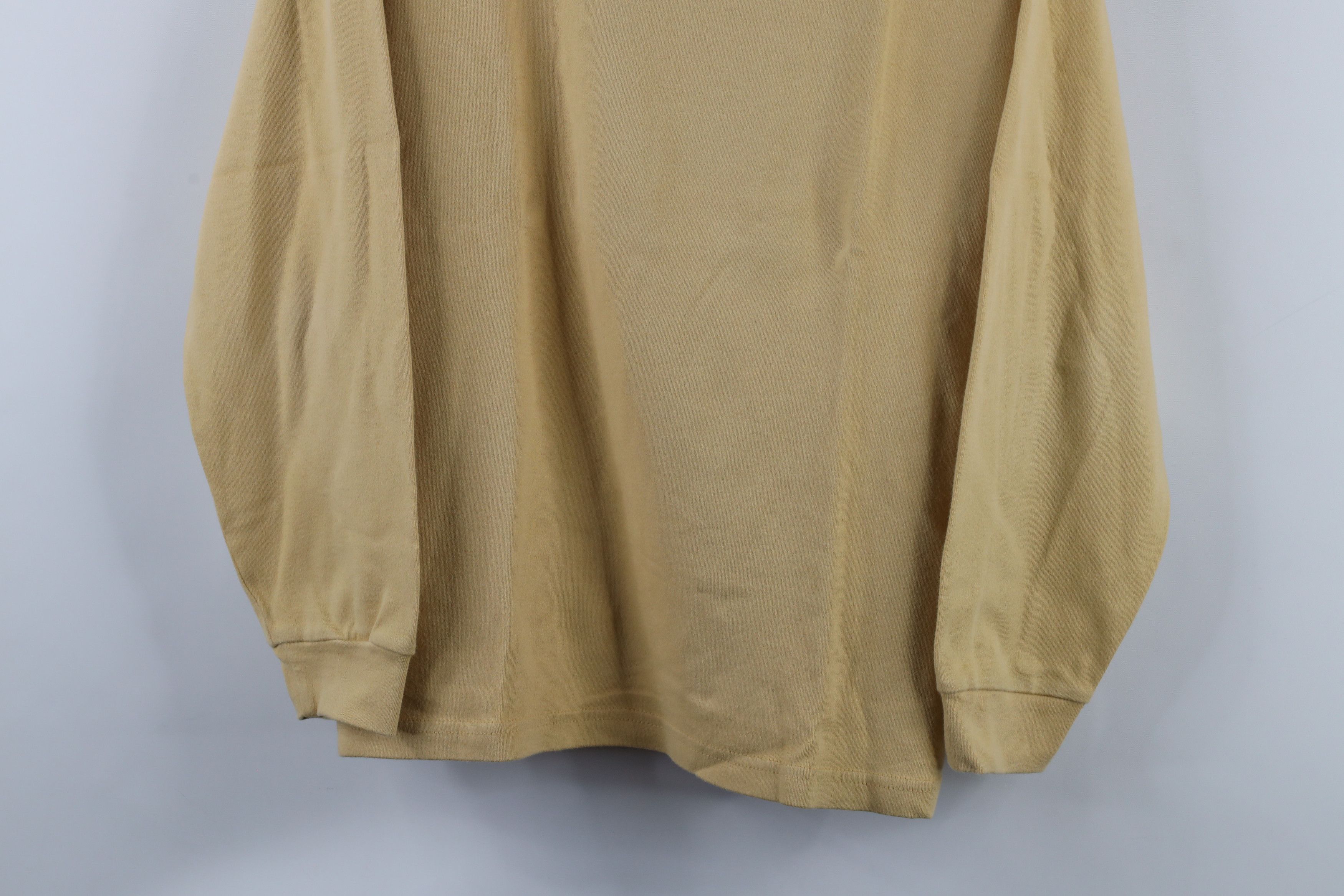 Vintage × Woolrich Woolen Mills Vintage 90s Woolrich Long Sleeve Mock Neck T-Shirt Yellow Size M / US 6-8 / IT 42-44 - 3 Thumbnail