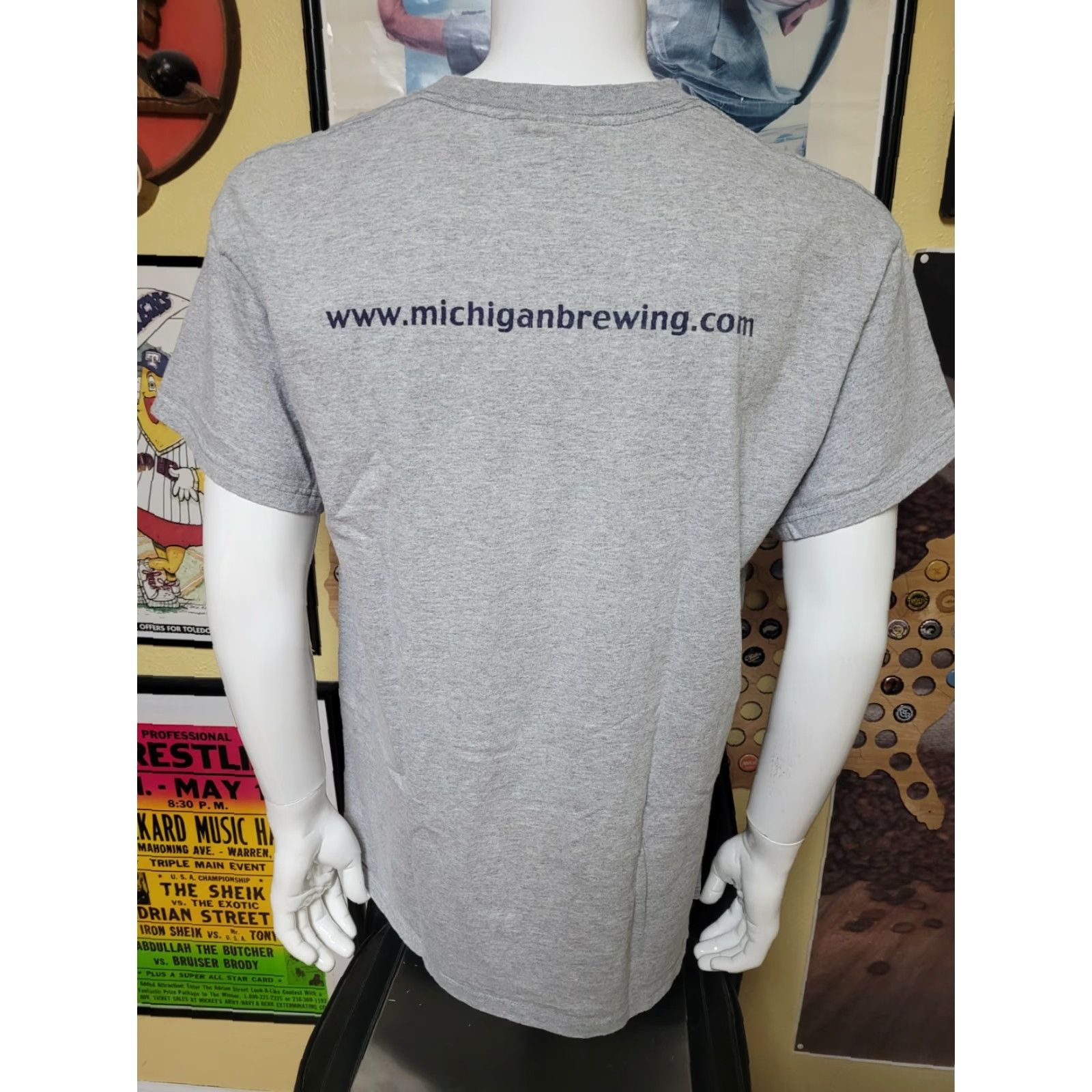 Vintage Michigan Brewing Co Webberville MI Great Lakes Times Beer T Shirt Large Craft Shirt Mens Gray Short Sleeve Cotton Blend J America Graphic Tee Size US L / EU 52-54 / 3 - 3 Thumbnail