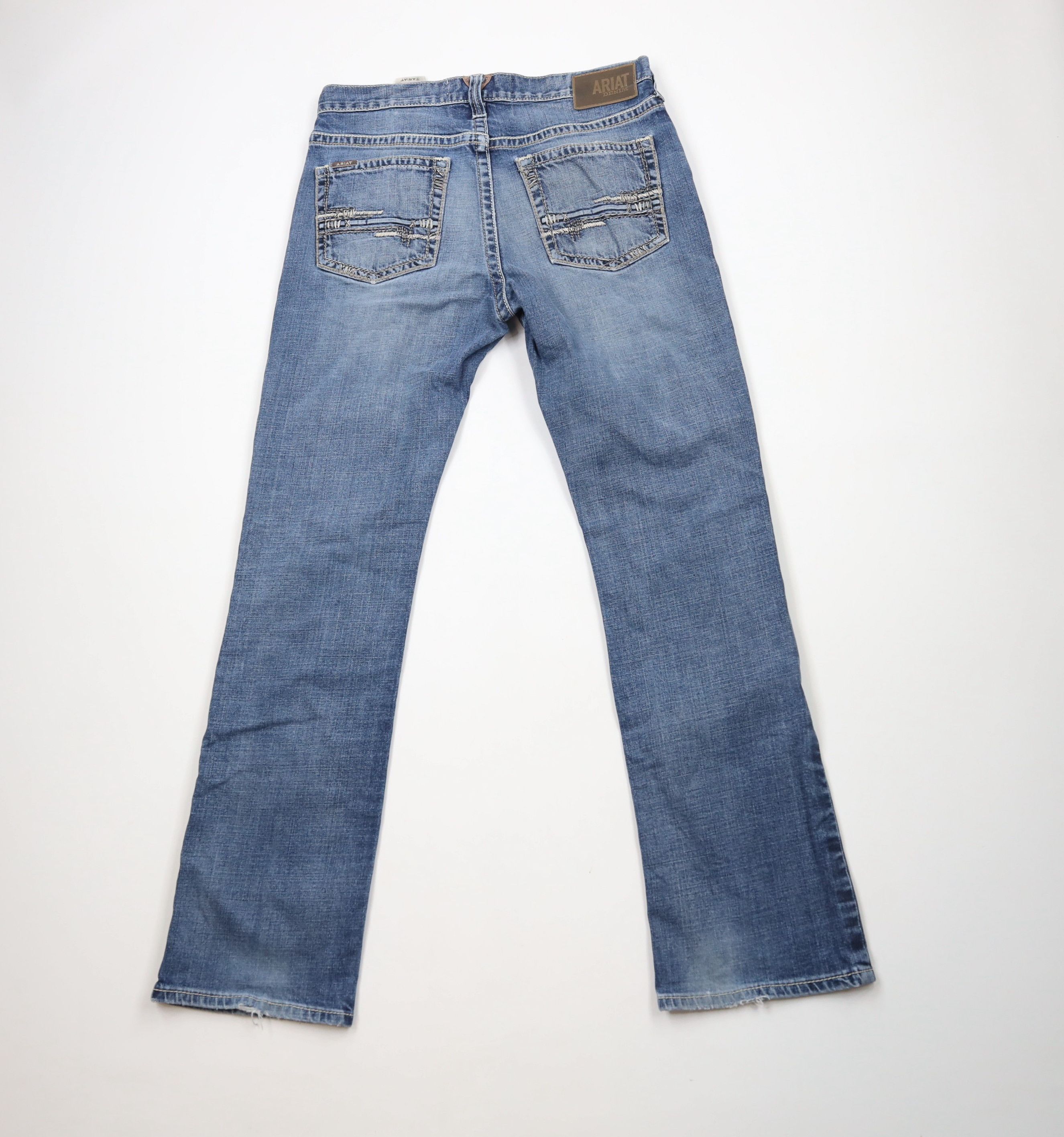 Ariat × Vintage Ariat Thick Stitch Low Rise M4 Bootcut Denim Jeans Blue Size US 33 - 11 Thumbnail