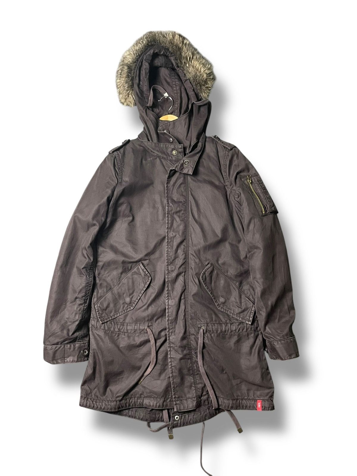 Vintage EDC Quilted Puffer Hooded Jacket (95)