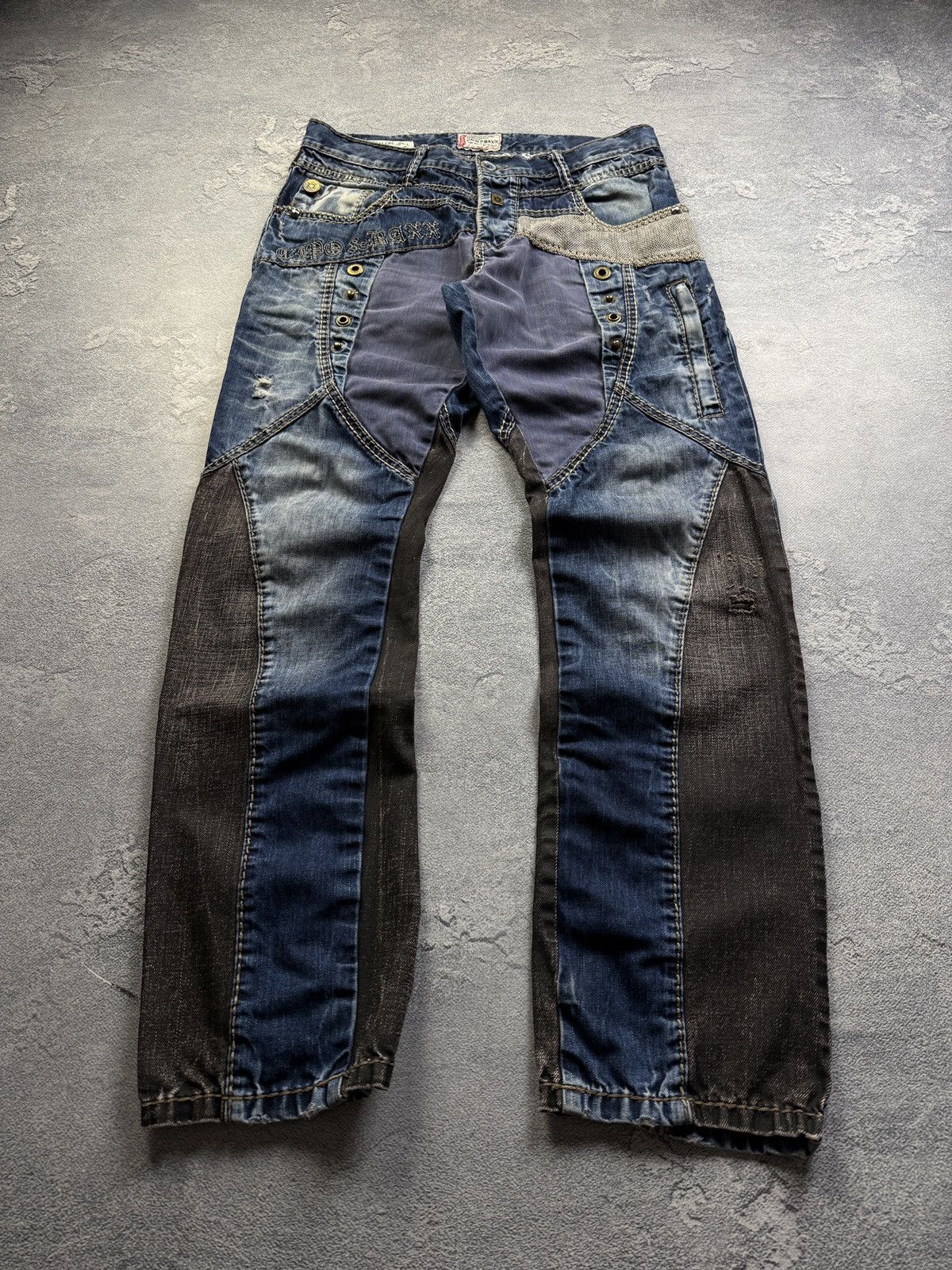 If Six Was Nine Y2K LGB Undercover Style Patchwork Denim Jeans Size US 32 / EU 48 - 1 Thumbnail