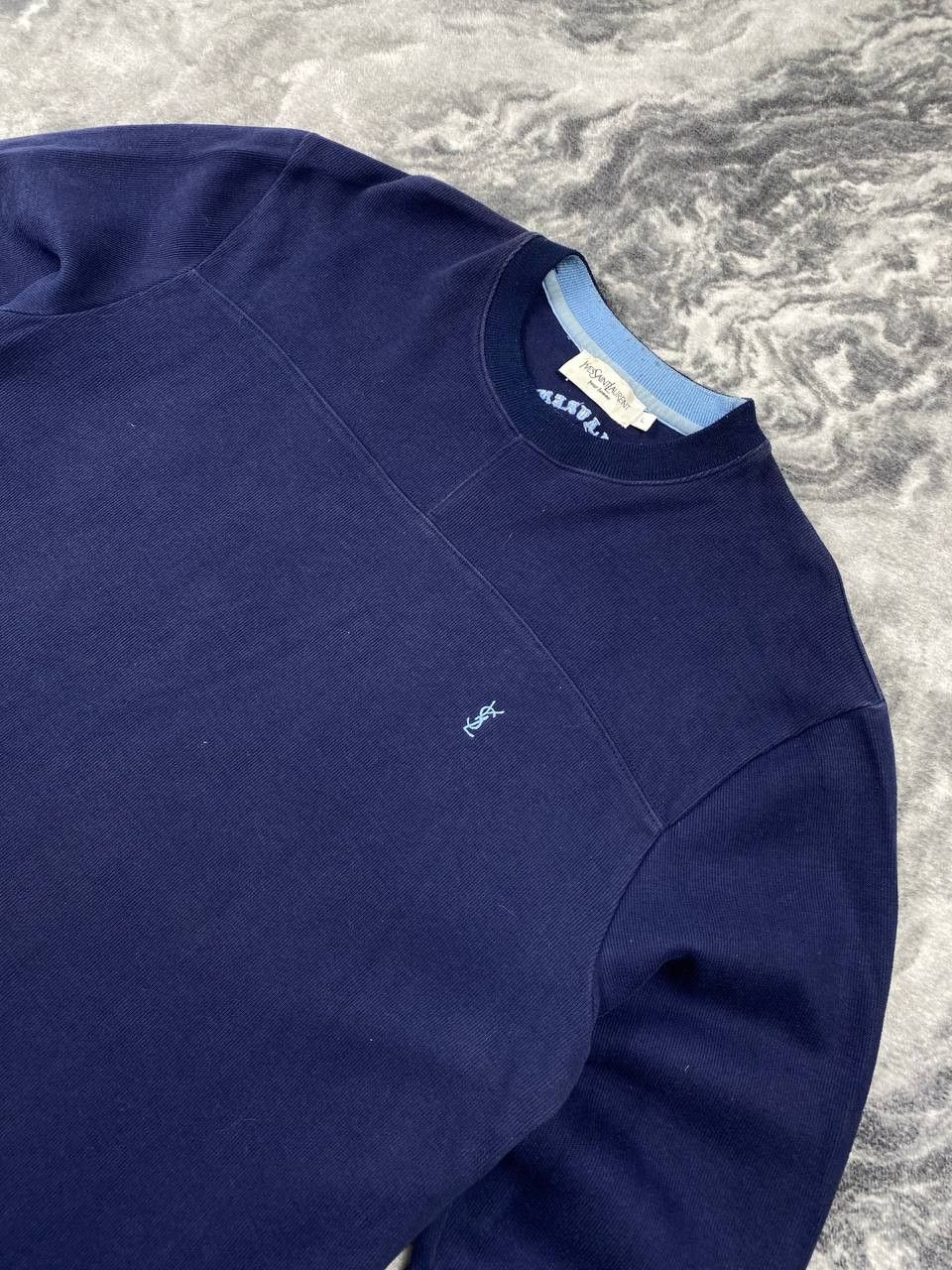Yves Saint Laurent Vintage Yves Saint Laurent Sweatshirt Big Log Men Size L Size US L / EU 52-54 / 3 - 2 Thumbnail