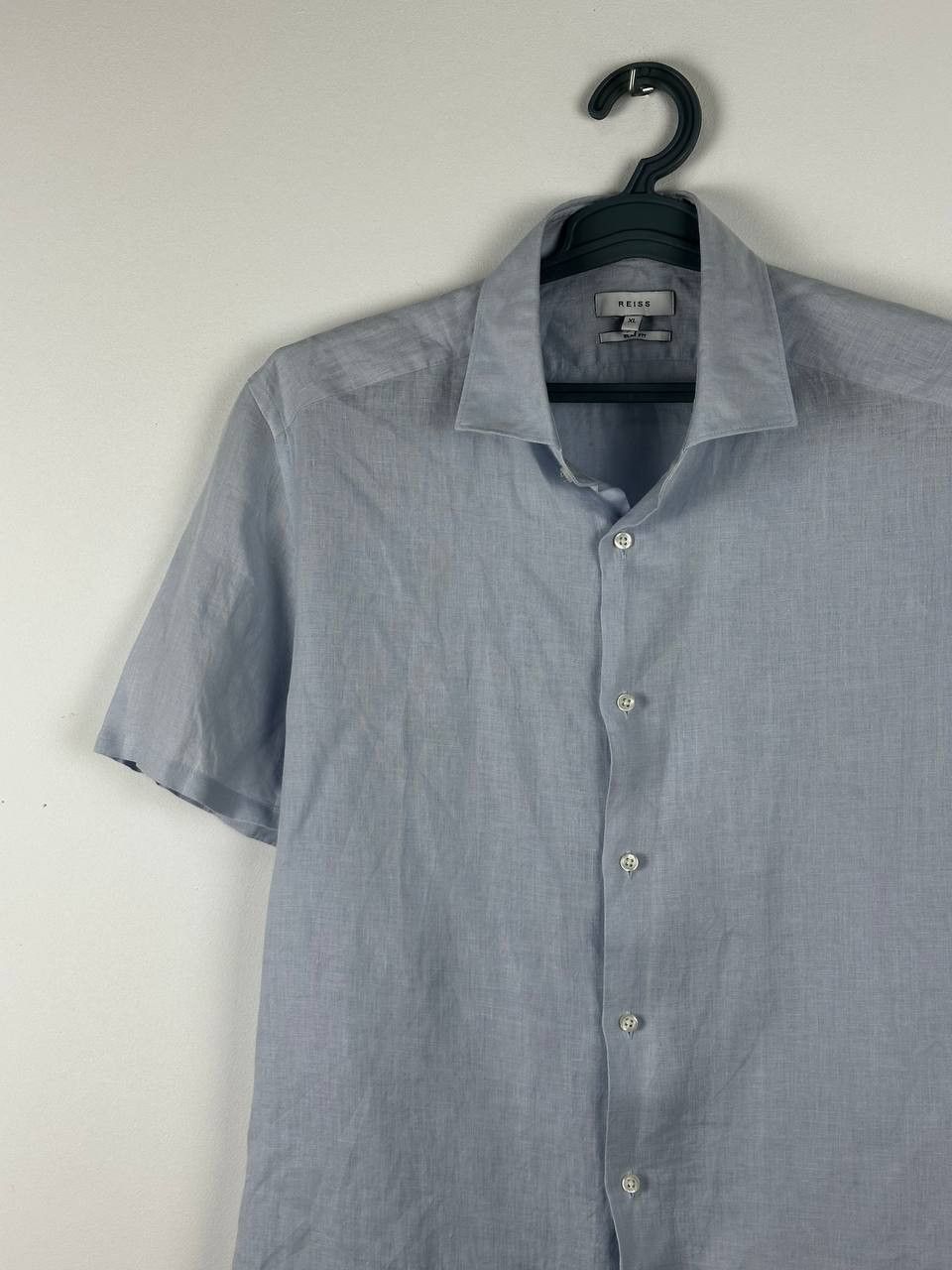 Reiss Reiss Casual Linen Shirt Short Sleeve Camp Collar Size US XL / EU 56 / 4 - 4 Thumbnail