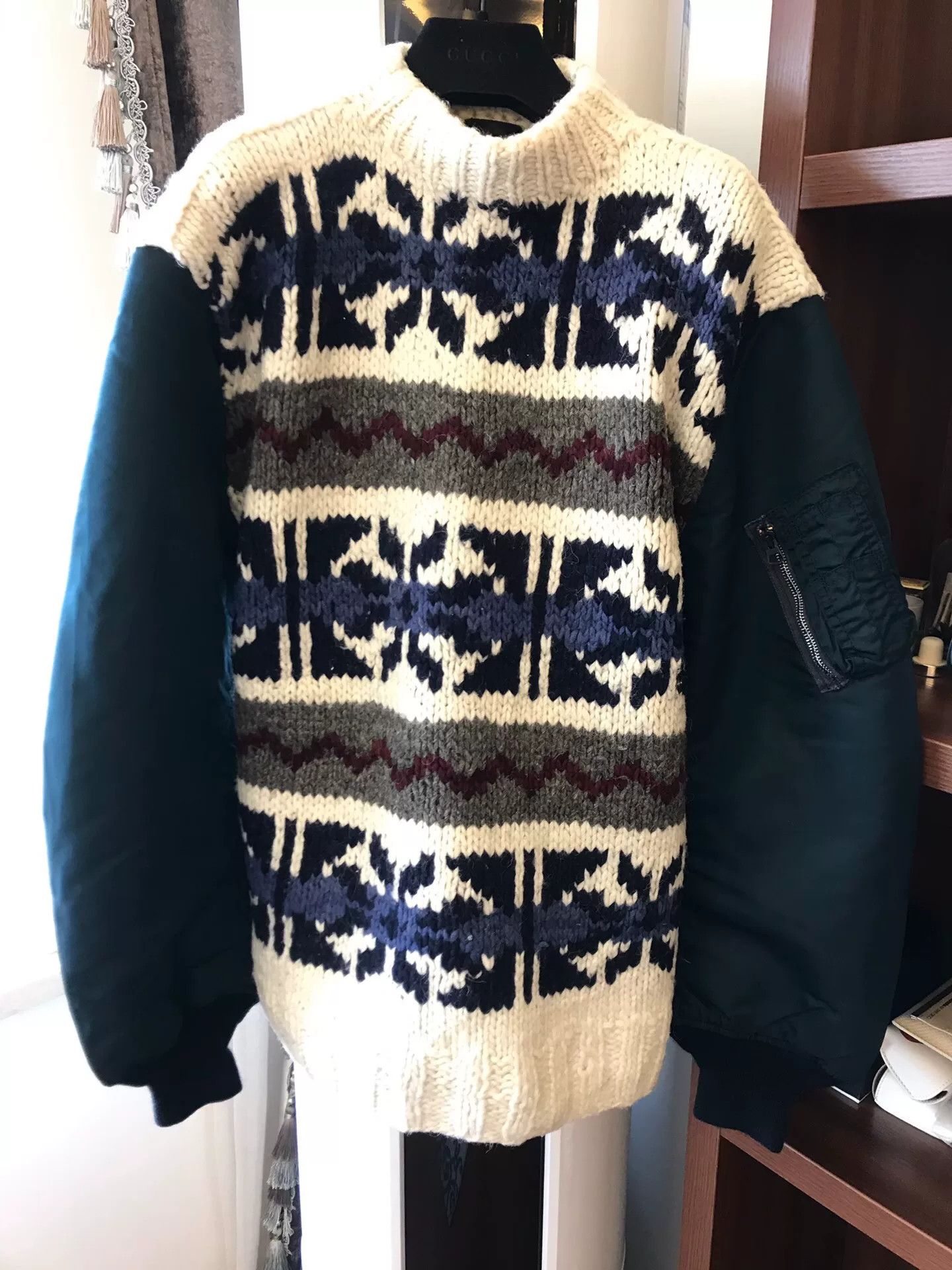 Other Spliced Cotton Knit Sweatshirt Size US M / EU 48-50 / 2 - 1 Thumbnail