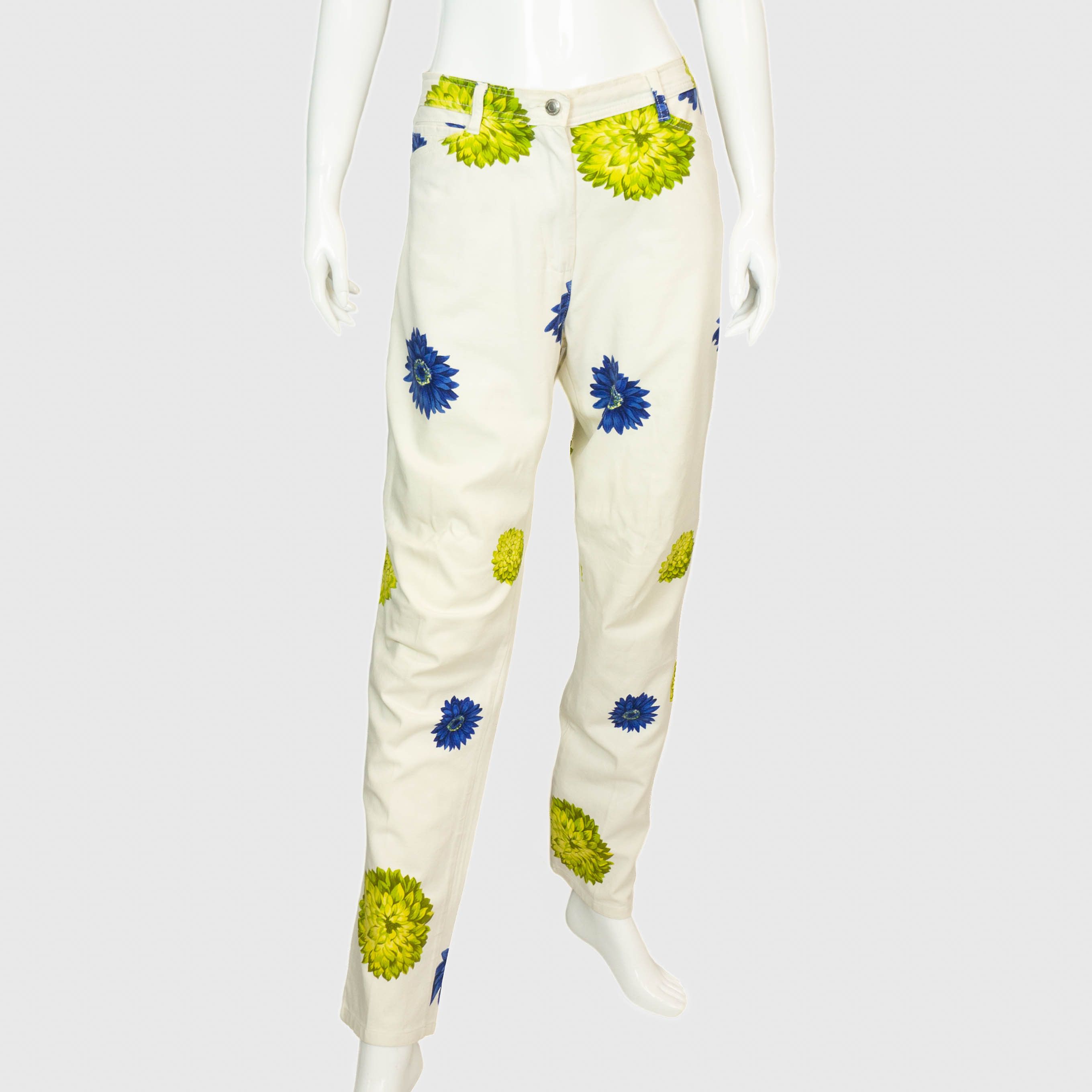 Versace × Vintage VERSACE Sport Floral Print Women Pants Vintage 90s Size 32" / US 10 / IT 46 - 1 Thumbnail