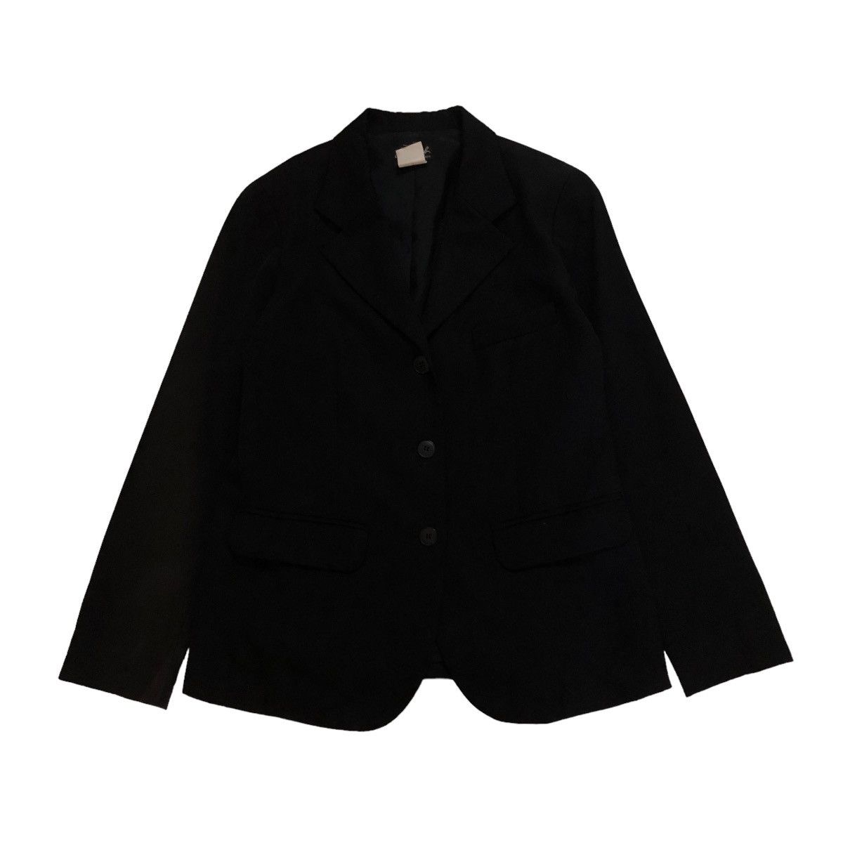 agnes b. RICH BLACK VINTAGE BUTTON JACKET AGNES B. PARIS ISSEY MIYAKE Size US S / EU 44-46 / 1 - 1 Thumbnail