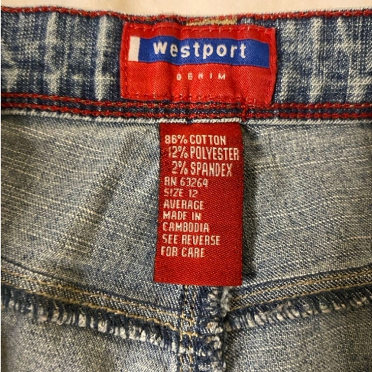 Other Westport Denim Jeans 12 Average Light Wash Straight Leg Size 34" / US 12 / IT 48 - 3 Thumbnail