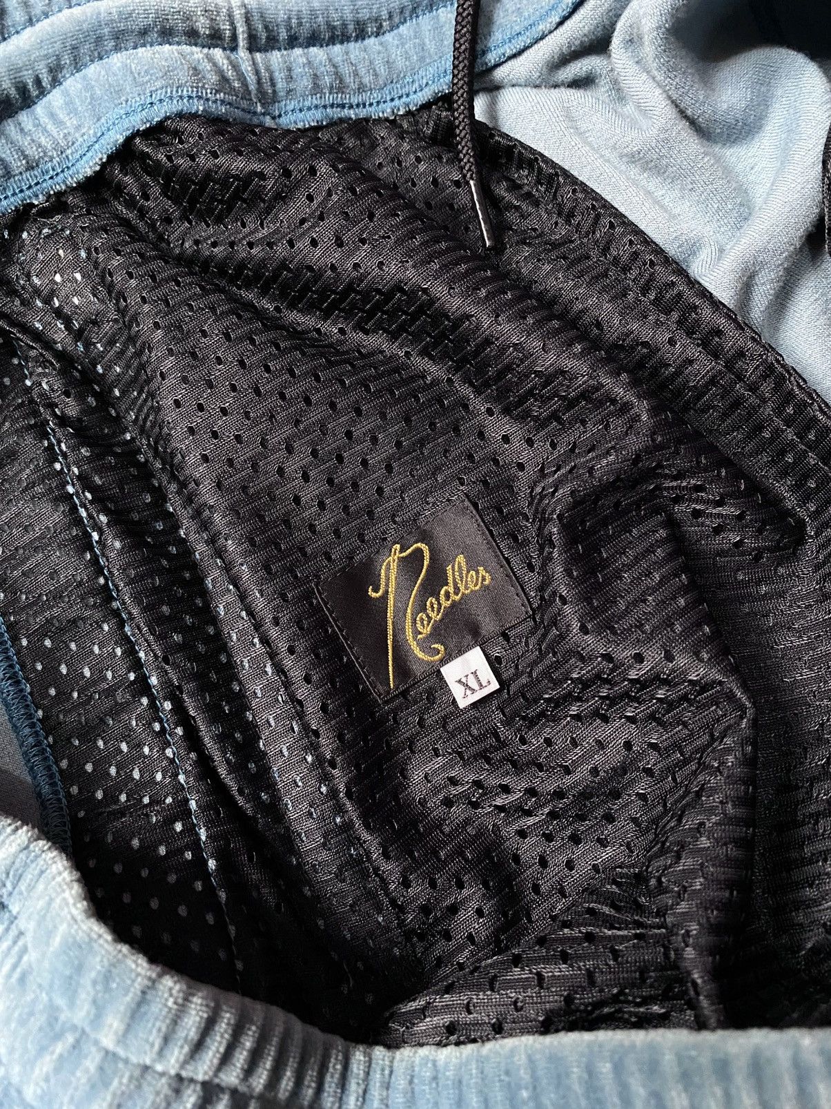 Needles NEEDLES NARROW LOGO, EMBROIDERED, BLEND VELOUR TRACK PANTS Size US 35 - 14 Thumbnail
