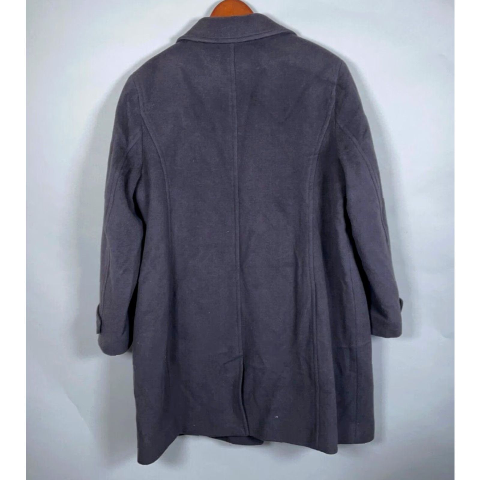 Vintage VINTAGE L.L. Bean Bellandi Wool Coat Women's 1X Dark Blue 3M Thinsulate Lining Italy Jacket/Coat Size XL / US 12-14 / IT 48-50 - 2 Thumbnail