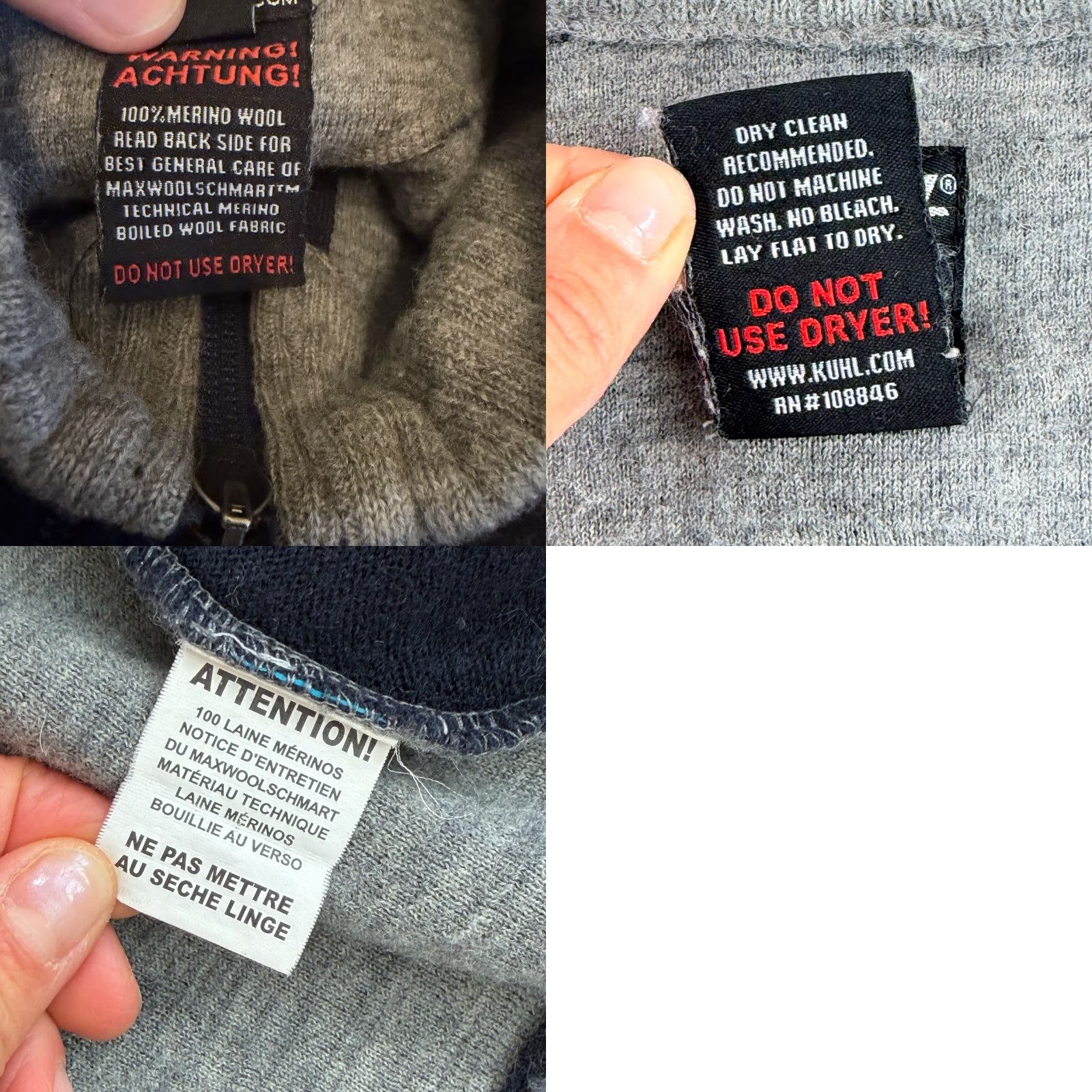 Vintage Kühl Stuttgart Sweater Jacket Men Small Blue 100% Merino Wool Full Zip Wool Jacket Casual Workwear Fall Winter Spring Mens Size US S / EU 44-46 / 1 - 9 Thumbnail