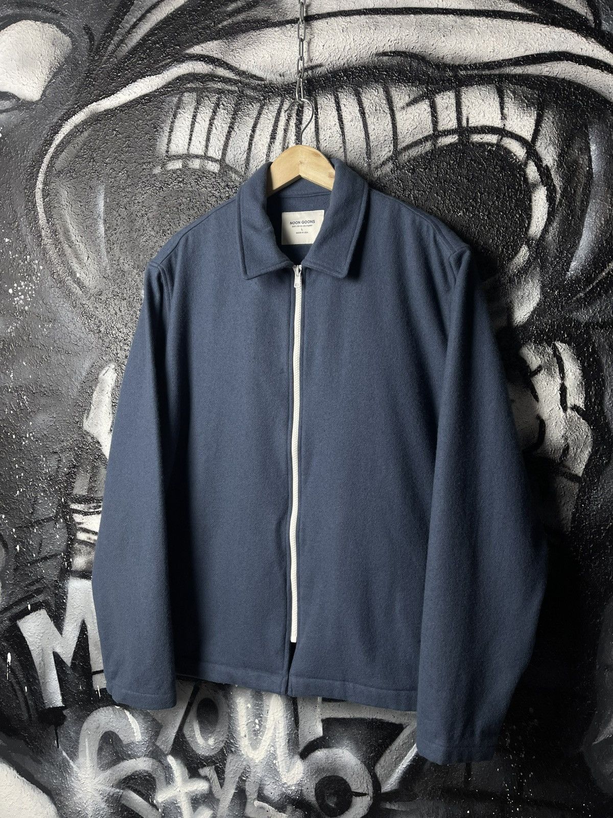 Noon Goons Noon Goons Blue Wool Full Zip Jacket Men’s Size L Size US L / EU 52-54 / 3 - 1 Thumbnail