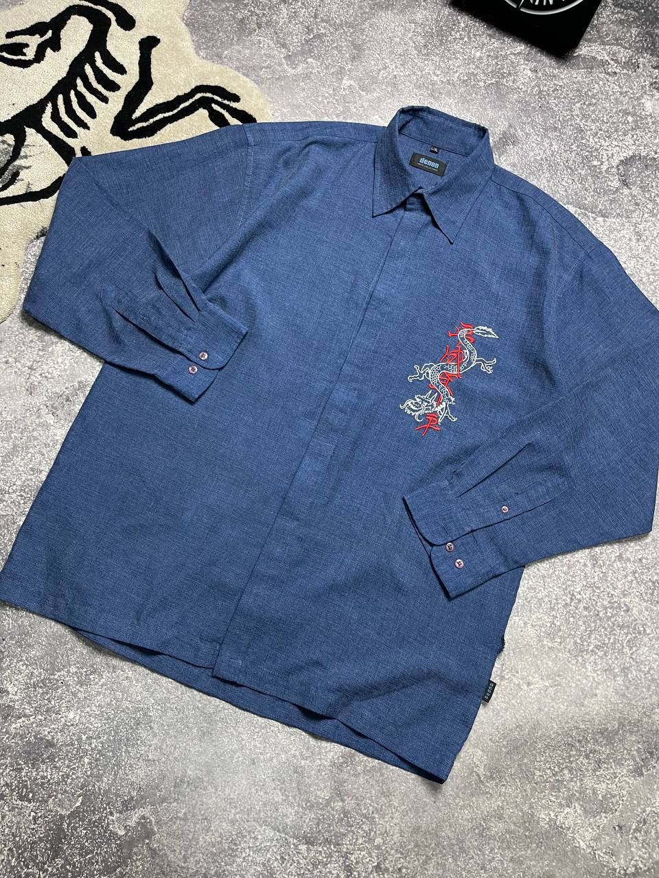 Japanese Brand × Vintage Vintage rare dragon demon big logo shirt Size US L / EU 52-54 / 3 - 2 Thumbnail