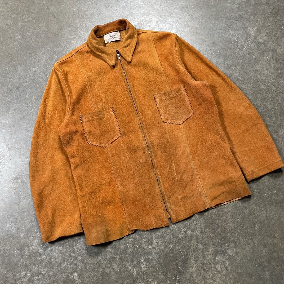 Vintage Vintage 1960s Western Suede Cowhide Leather Jacket Size US M / EU 48-50 / 2 - 3 Thumbnail