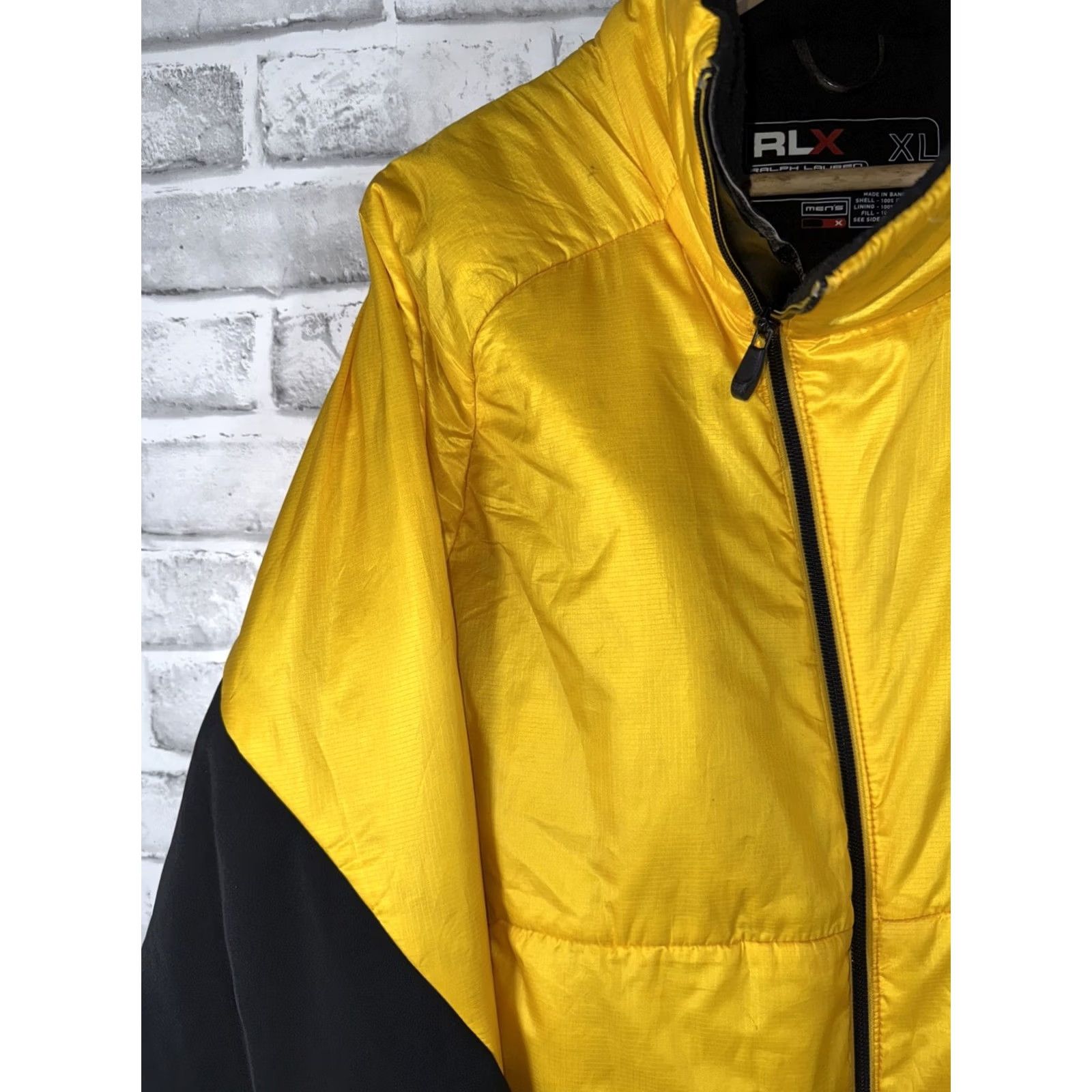 RLX Ralph Lauren RLX Ralph Lauren Jacket Mens XL Yellow Fleece Lined Wool/Polyester? Size US XL / EU 56 / 4 - 6 Thumbnail