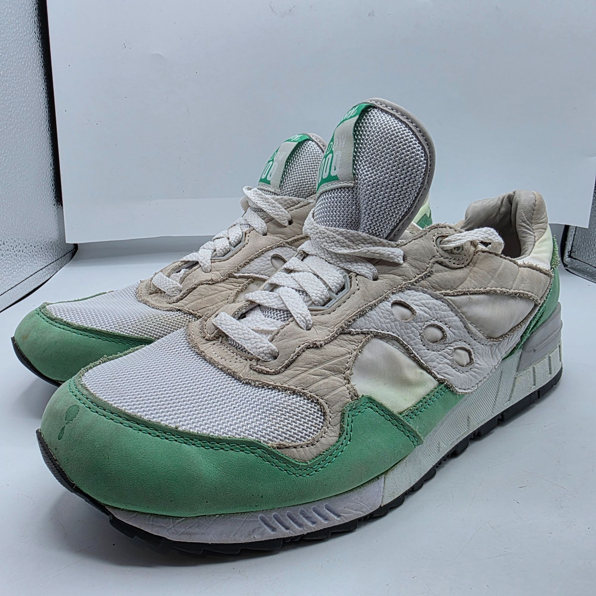 Saucony Saucony Shadow 5000 Mens Size 12 White Green Sneakers Casual Size US 12 / EU 45 - 4 Thumbnail