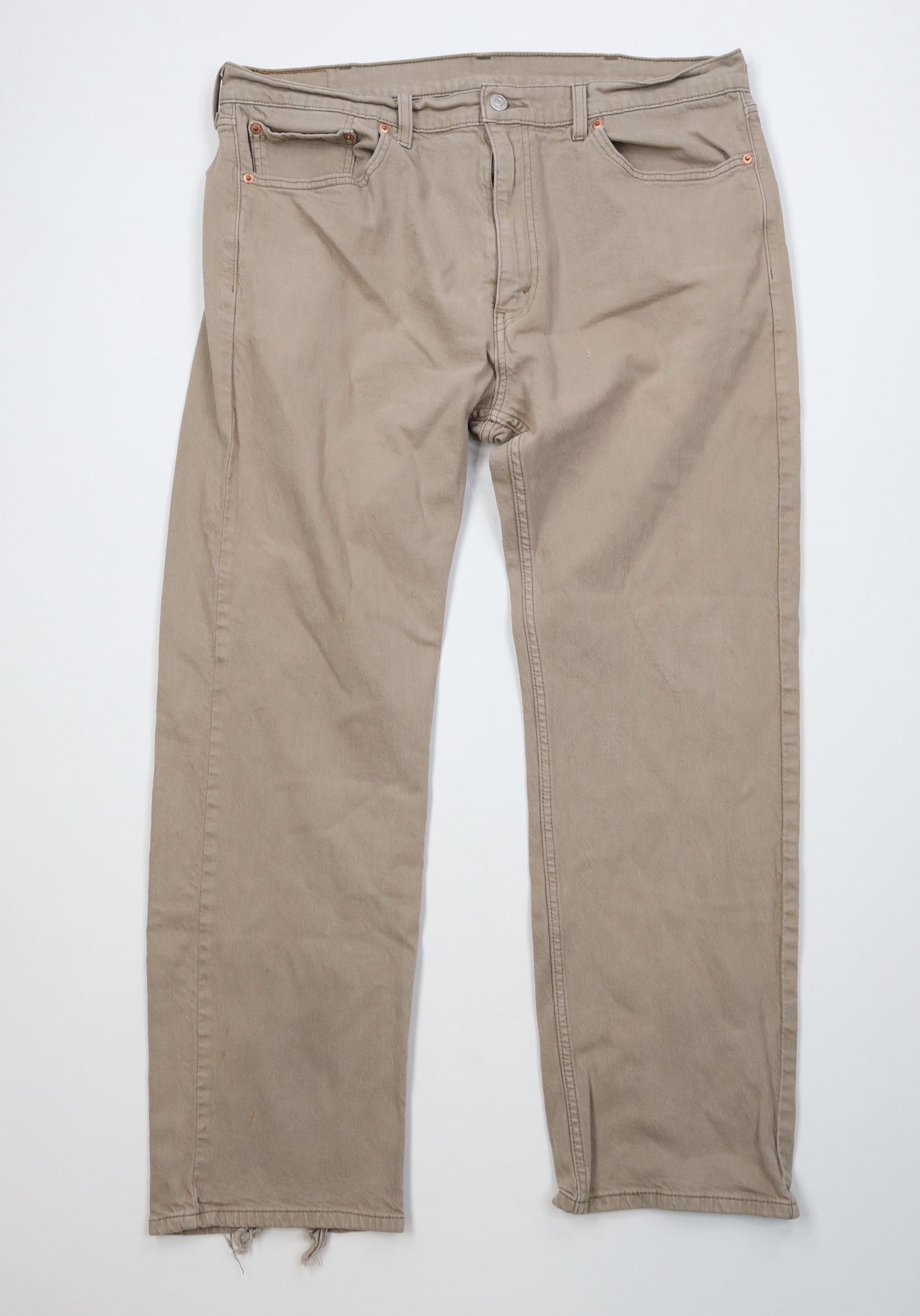Levi's Vintage Y2K Levis 505 Regular Straight Leg Jeans Beige Size US 38 / EU 54 - 1 Thumbnail