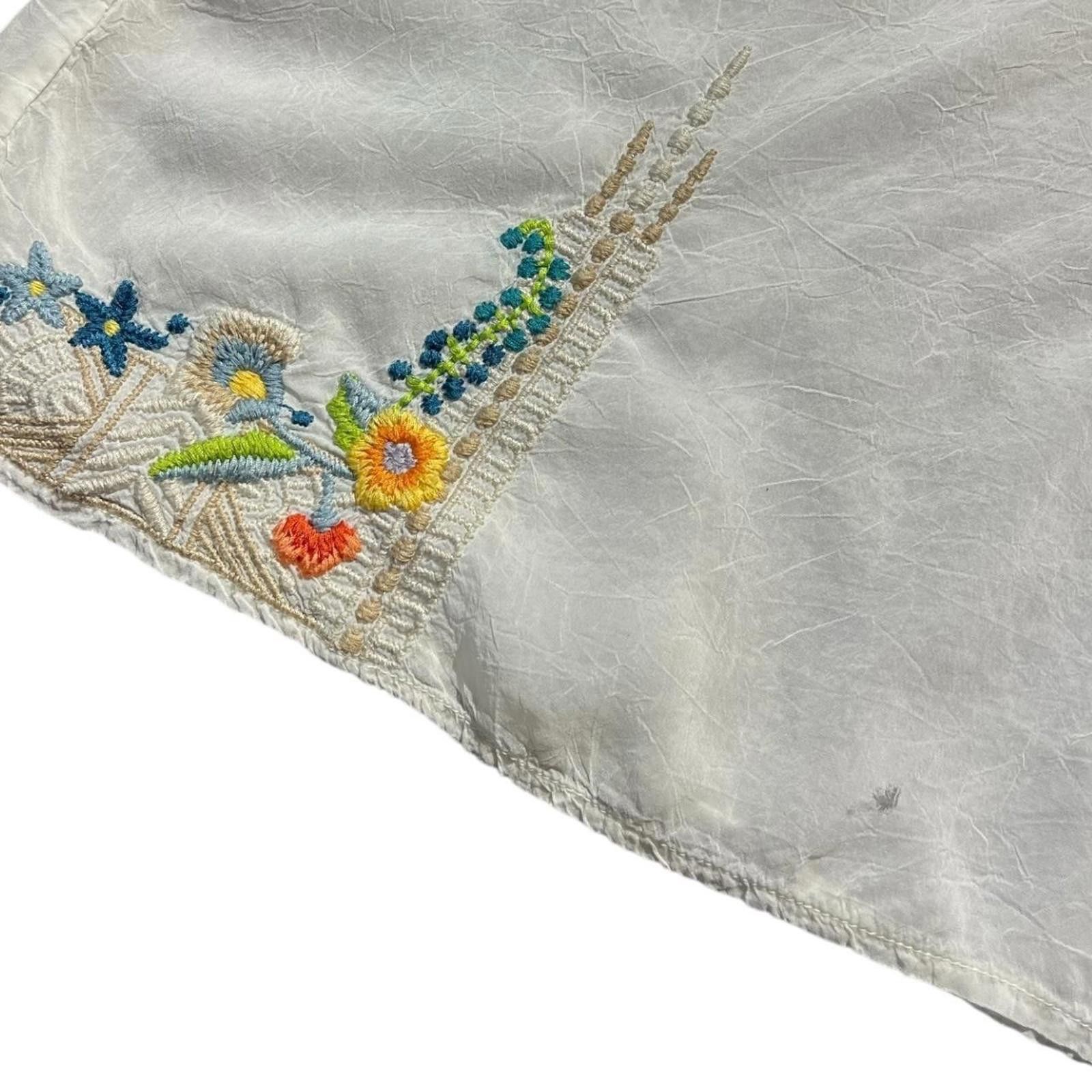 Designer Johnny Was Tunic Embroidered Peasant Blouse Size M / US 6-8 / IT 42-44 - 3 Thumbnail