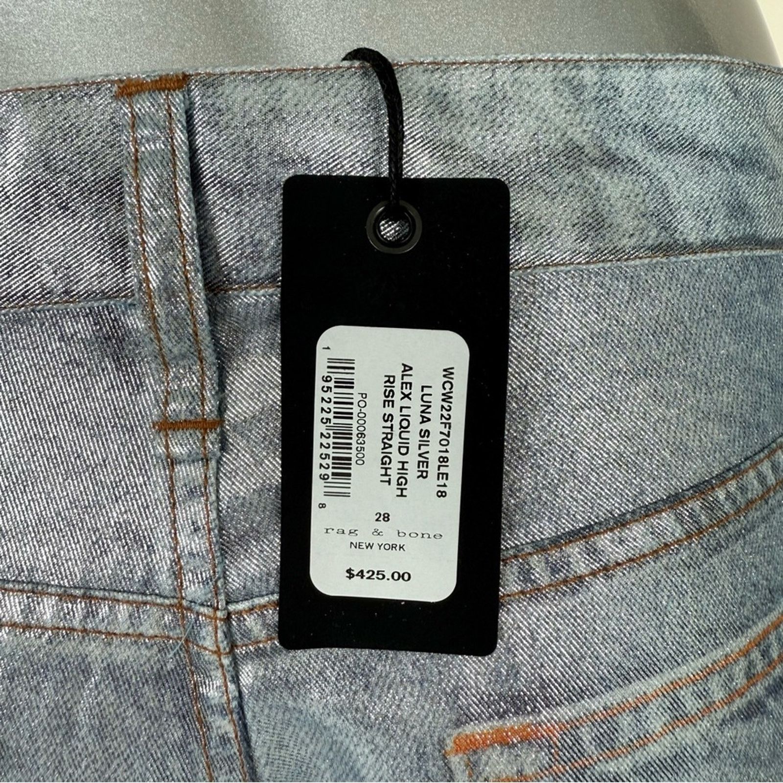 Rag & Bone NWT! Rag&bone women shimmer dress pants size 28 Retail 425$ Size 28" / US 6 / IT 42 - 7 Thumbnail