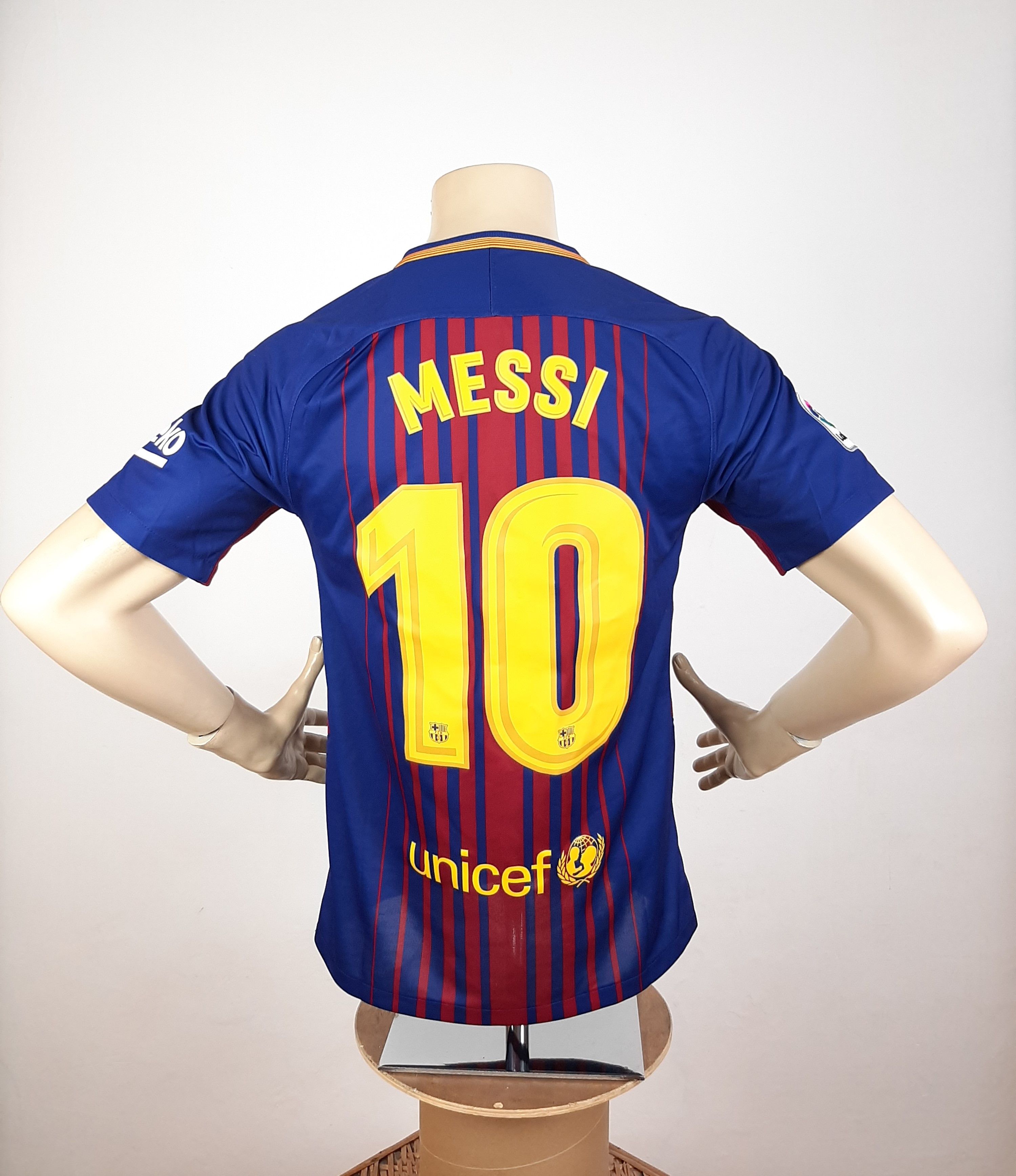 Image of Nike Barcelona Messi 2017/18 Home Jersey Men's Size S