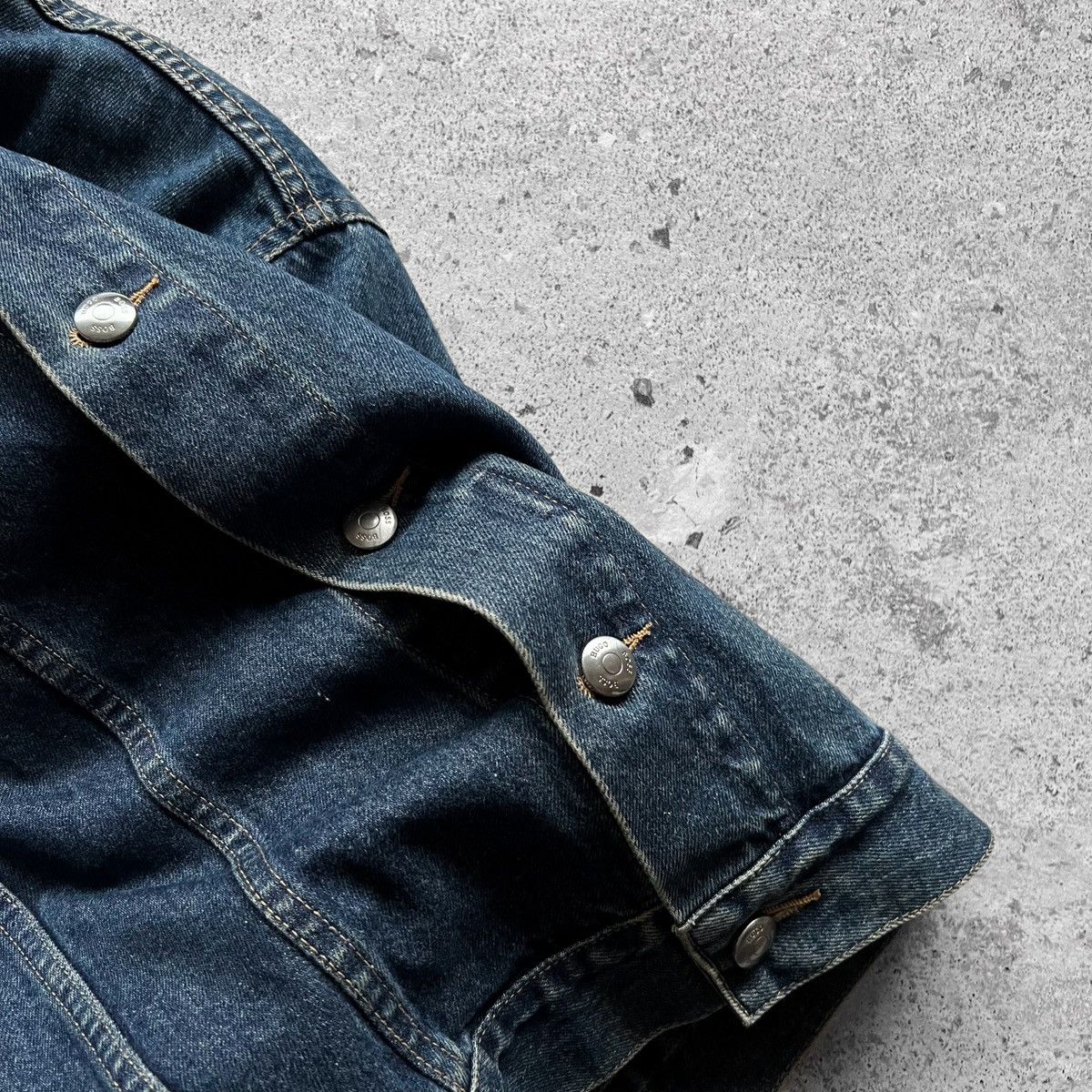 Hugo × Hugo Boss × Vintage Hugo Boss Mens Vintage 90s Blue Long Sleeve Denim Jacket Size US M / EU 48-50 / 2 - 5 Thumbnail