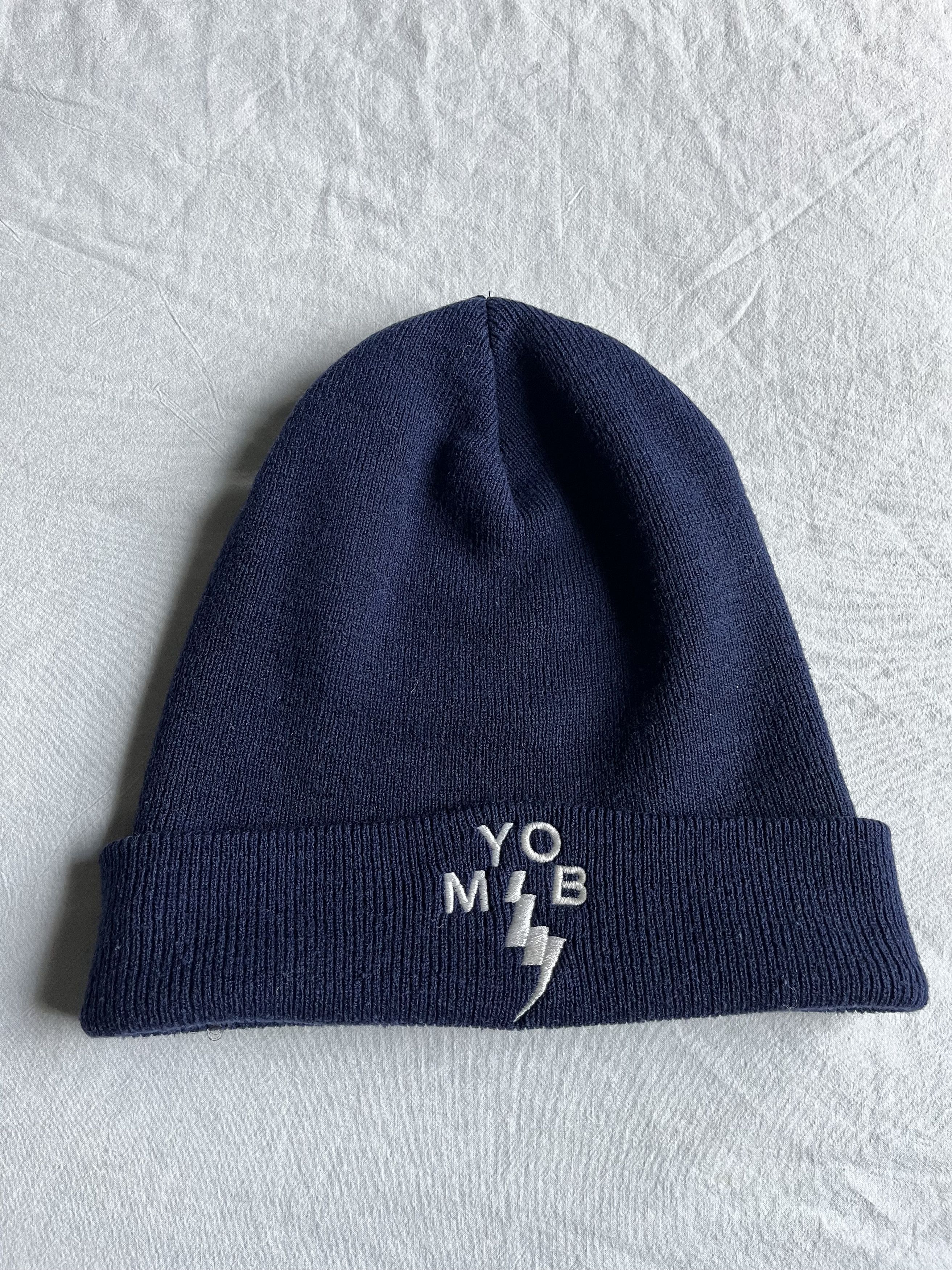 Other YOMOB Lightning Bolt Navy Knit Beanie Size ONE SIZE - 1 Thumbnail