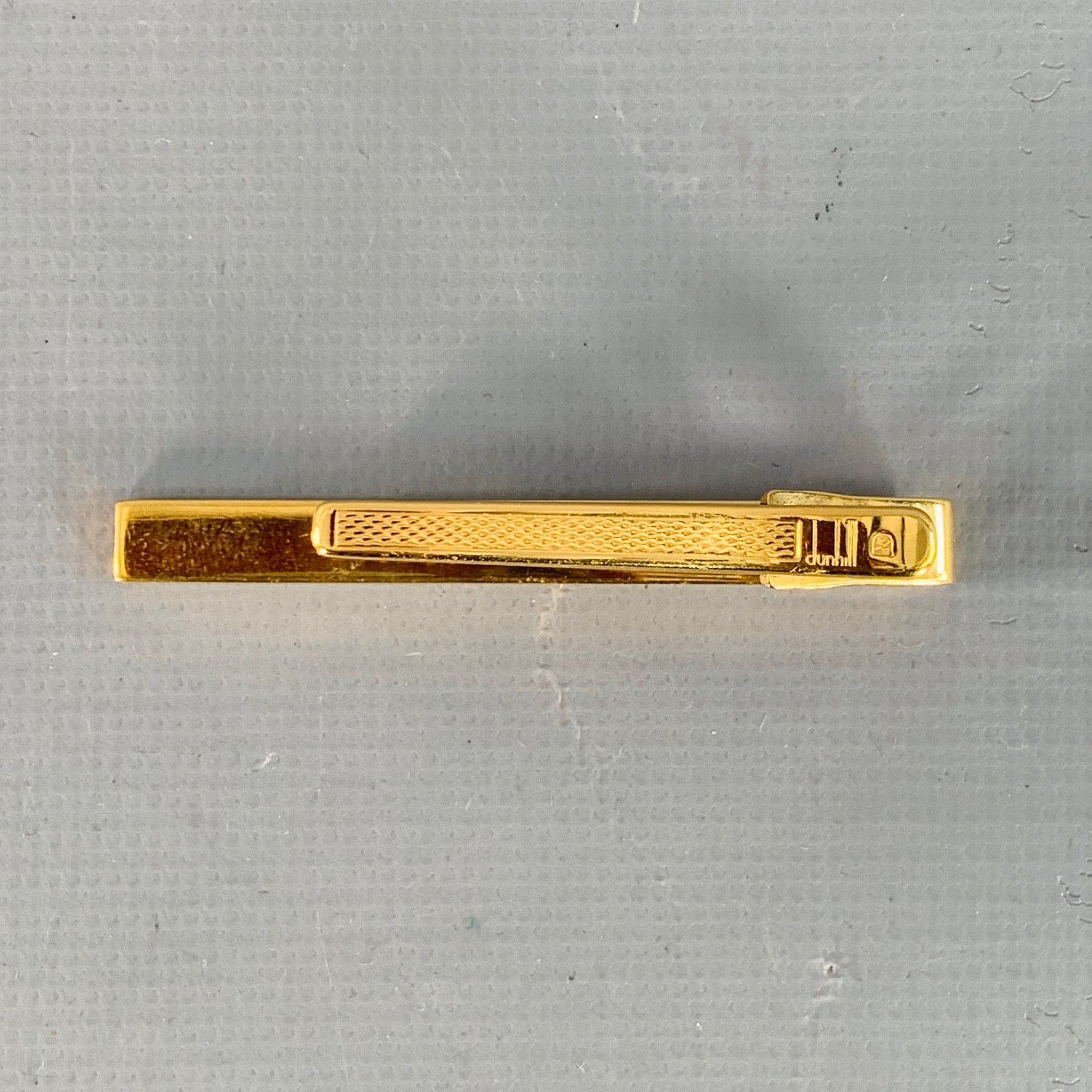 Alfred Dunhill DUNHILL Vintage One Size Gold Black Stripe Metal Tie Clip Size ONE SIZE - 3 Thumbnail