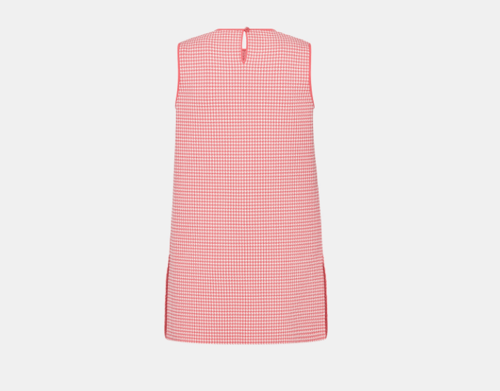 Dior o1w1db10925 444T32 Straight Mini Dress in White/Candy Pink Size XL / US 12-14 / IT 48-50 - 2 Thumbnail
