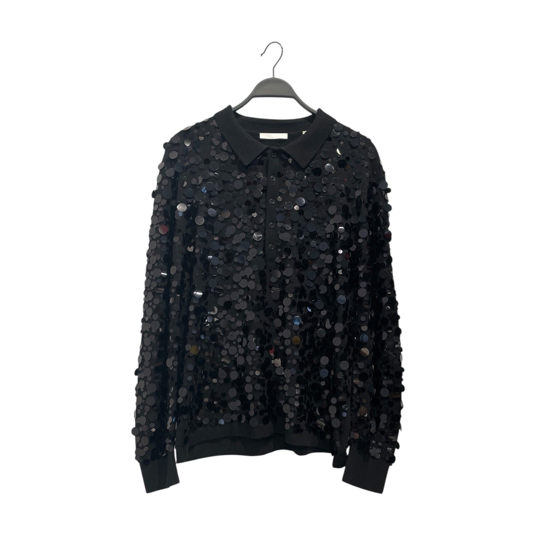 Collared Sequin Sweater