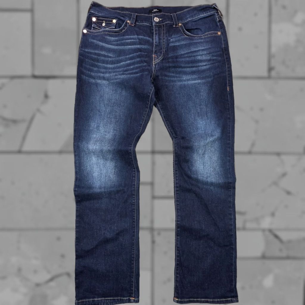 True Religion True Religion Jeans Men 40 Relaxed Straight Mid Rise Blue Denim 5-Pocket - Ricky - 40x34 (Vintage No) Size US 40 / EU 56 - 1 Thumbnail